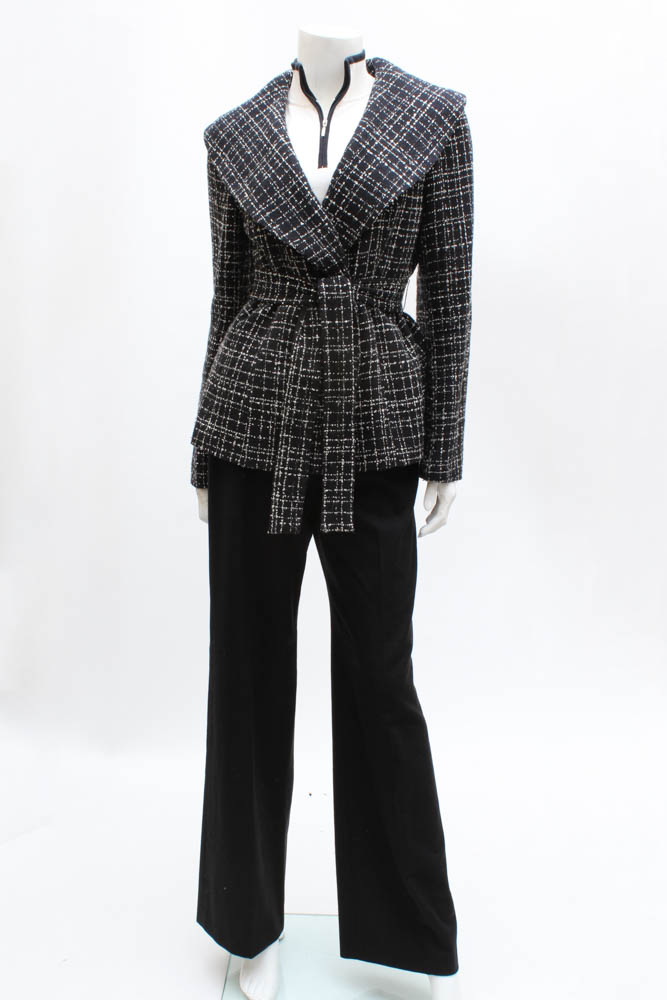 Wool Jacket, Sweater and Slacks from "Chloé" and "Calvin Klein"