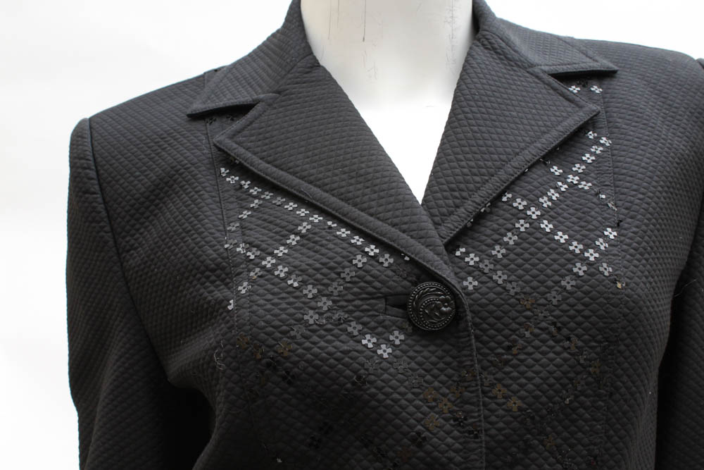 "Pam McMahon Couture" Women's Tuxedo Slacks and Black Sequined Jacket
