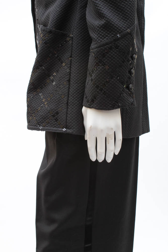 "Pam McMahon Couture" Women's Tuxedo Slacks and Black Sequined Jacket