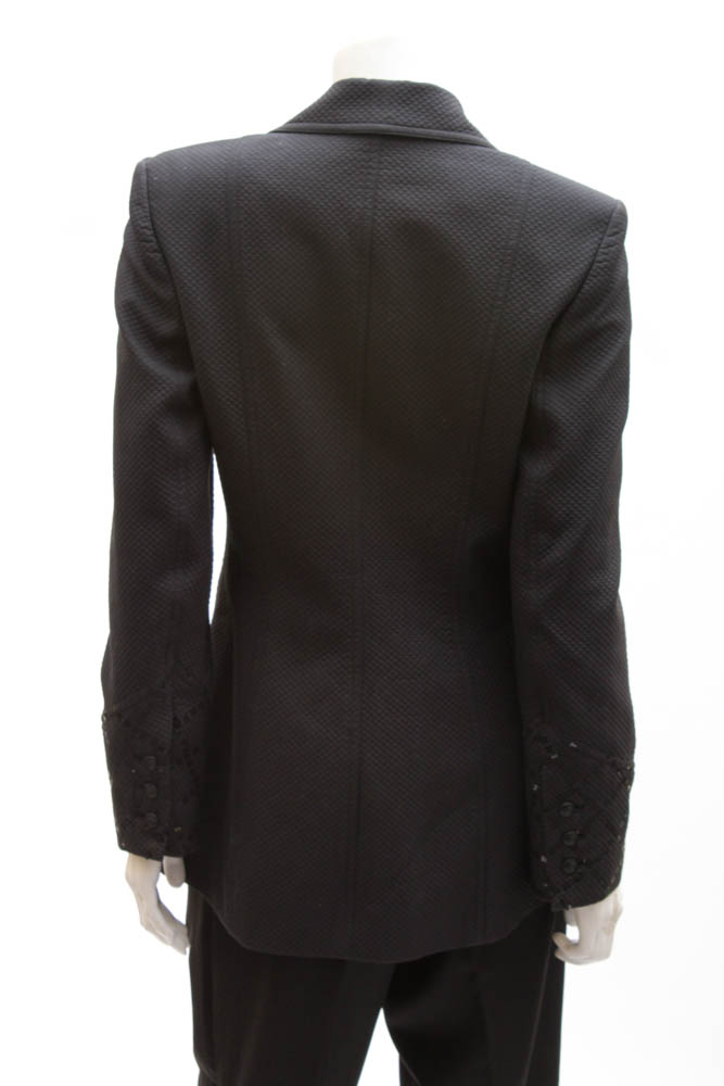 "Pam McMahon Couture" Women's Tuxedo Slacks and Black Sequined Jacket