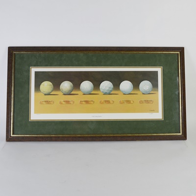 Limited Edition Offset Lithograph "Golfs Holey Rollers" Signed Barry Horton