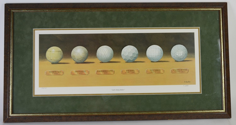 Limited Edition Offset Lithograph "Golfs Holey Rollers" Signed Barry Horton