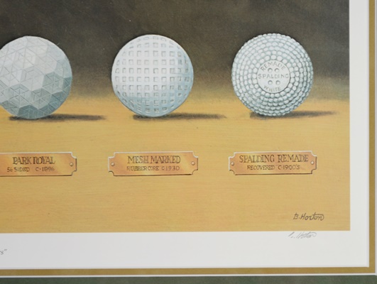 Limited Edition Offset Lithograph "Golfs Holey Rollers" Signed Barry Horton