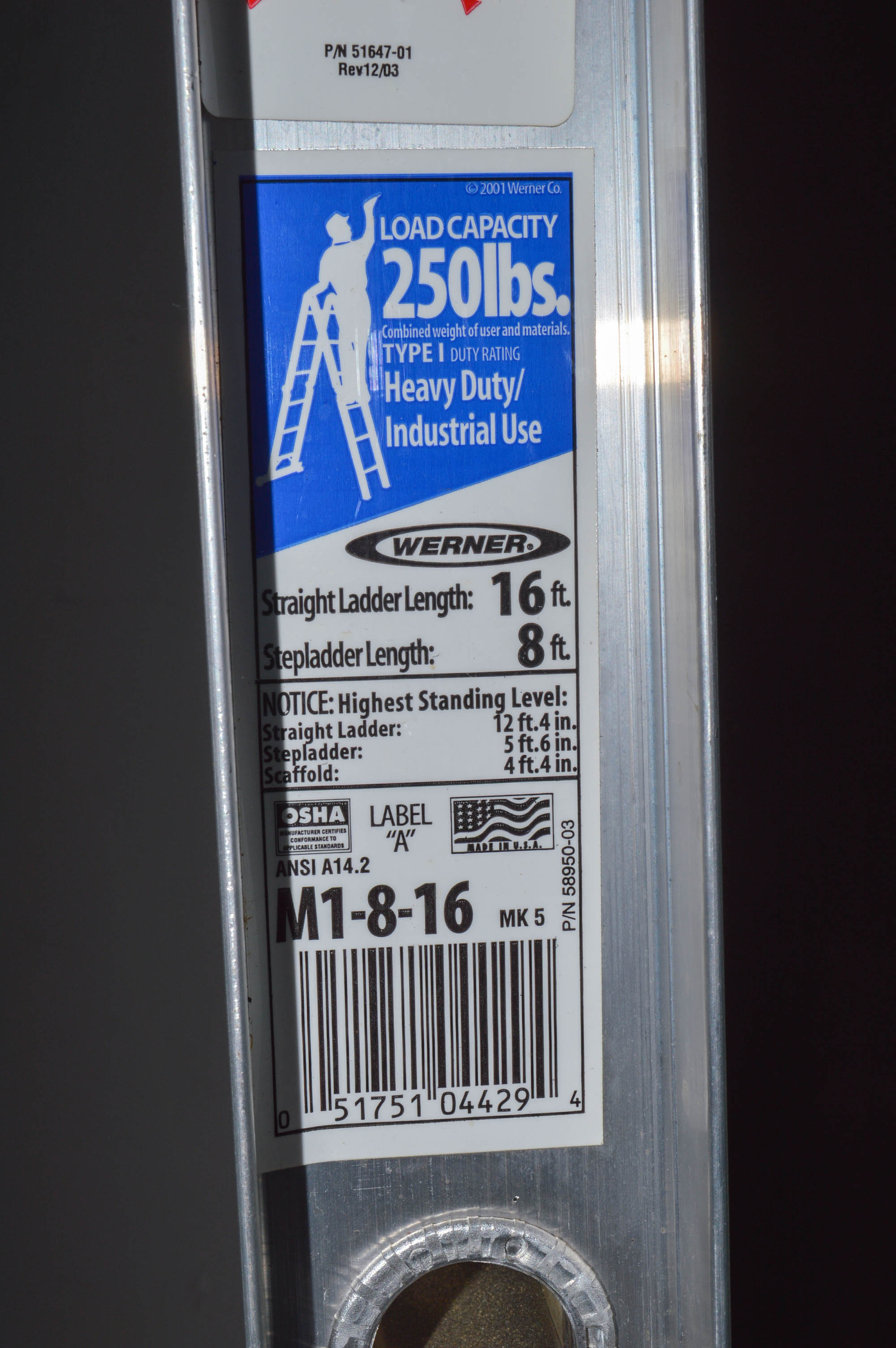 Werner Aluminum Multi-Position M1-8-16 Ladder