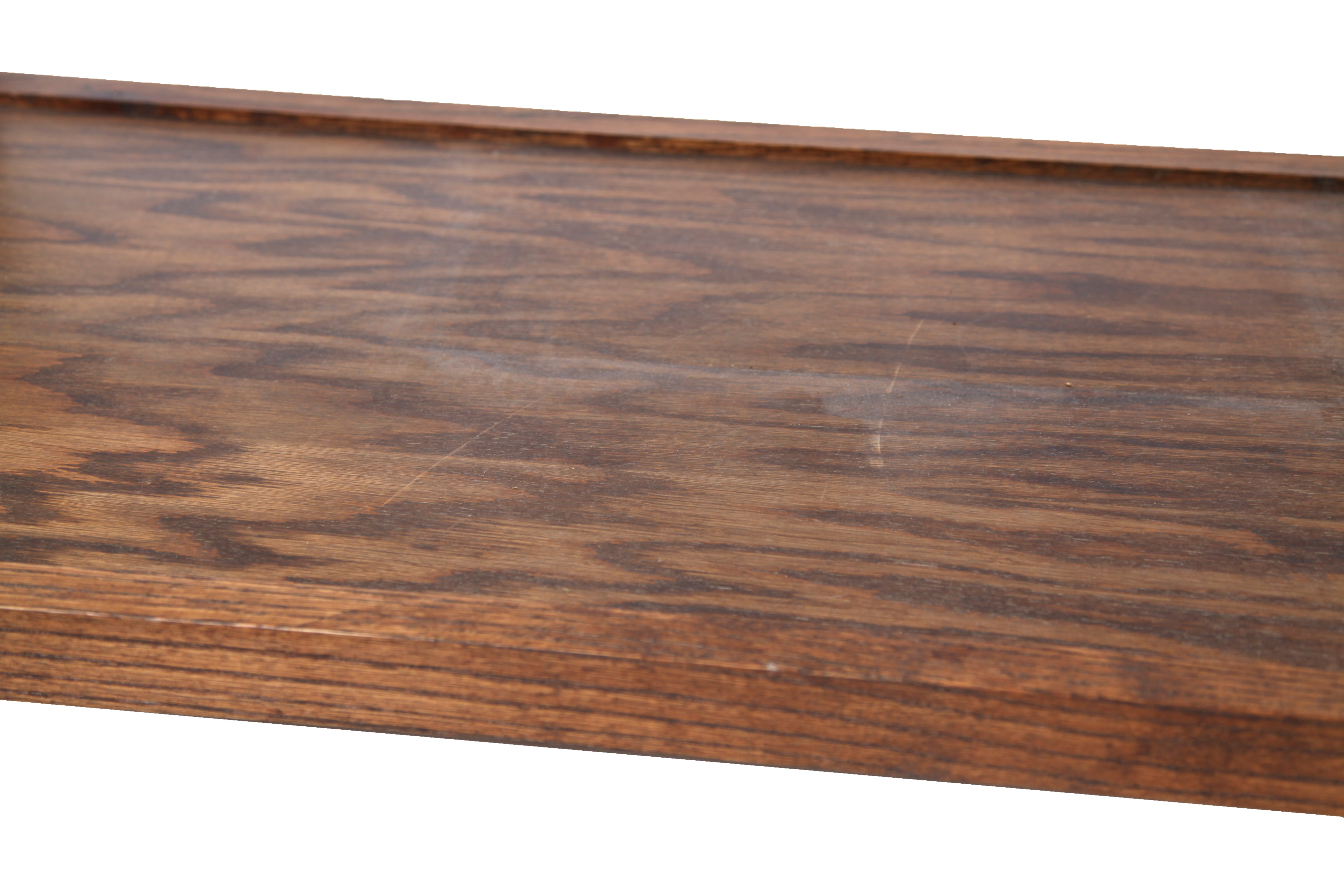 Vintage Oak Rolling Side Table