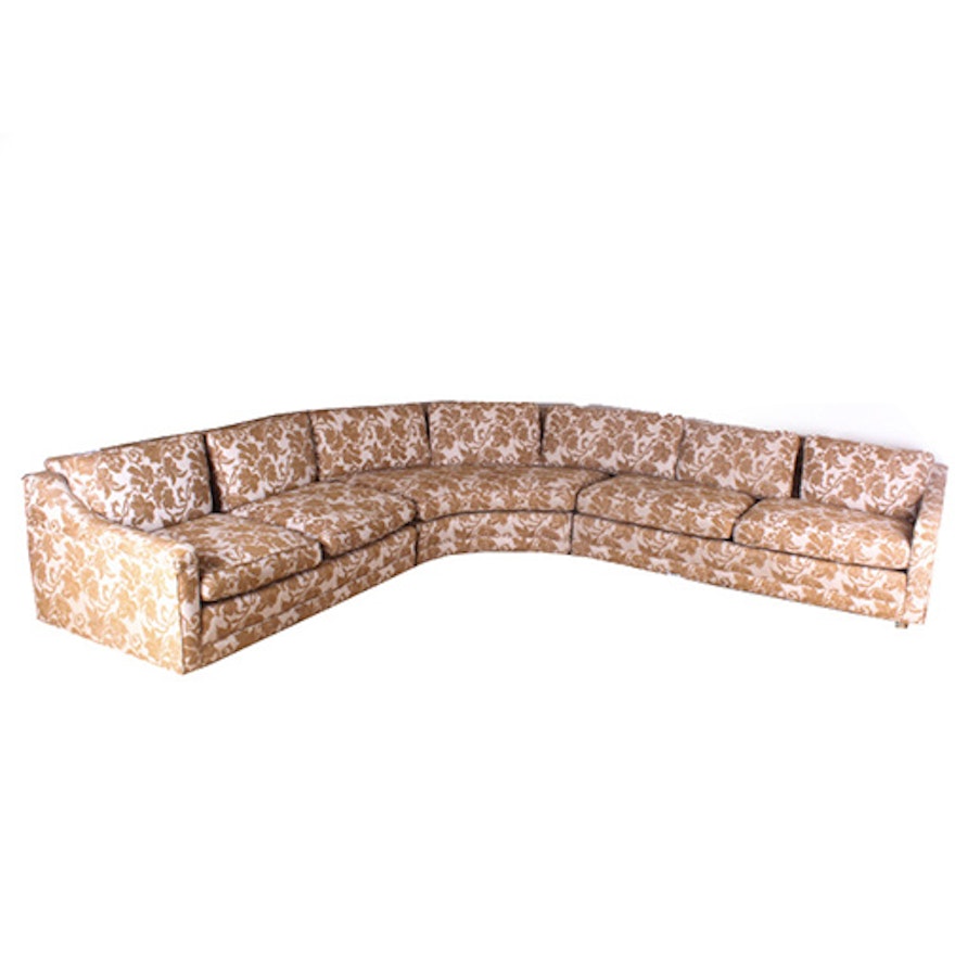 Vintage Curved Sectional Sofa