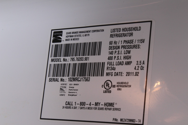 Kenmore Stainless Steel Refrigerator