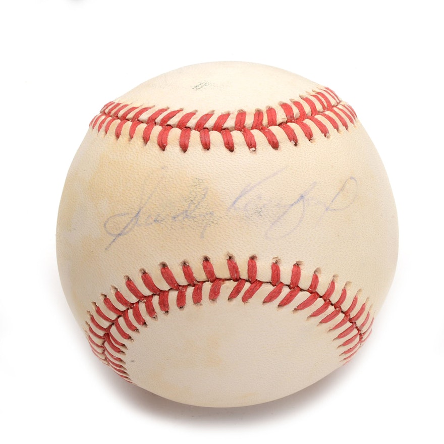 Sandy Koufax Signed NL  Baseball With JSA  Full Letter