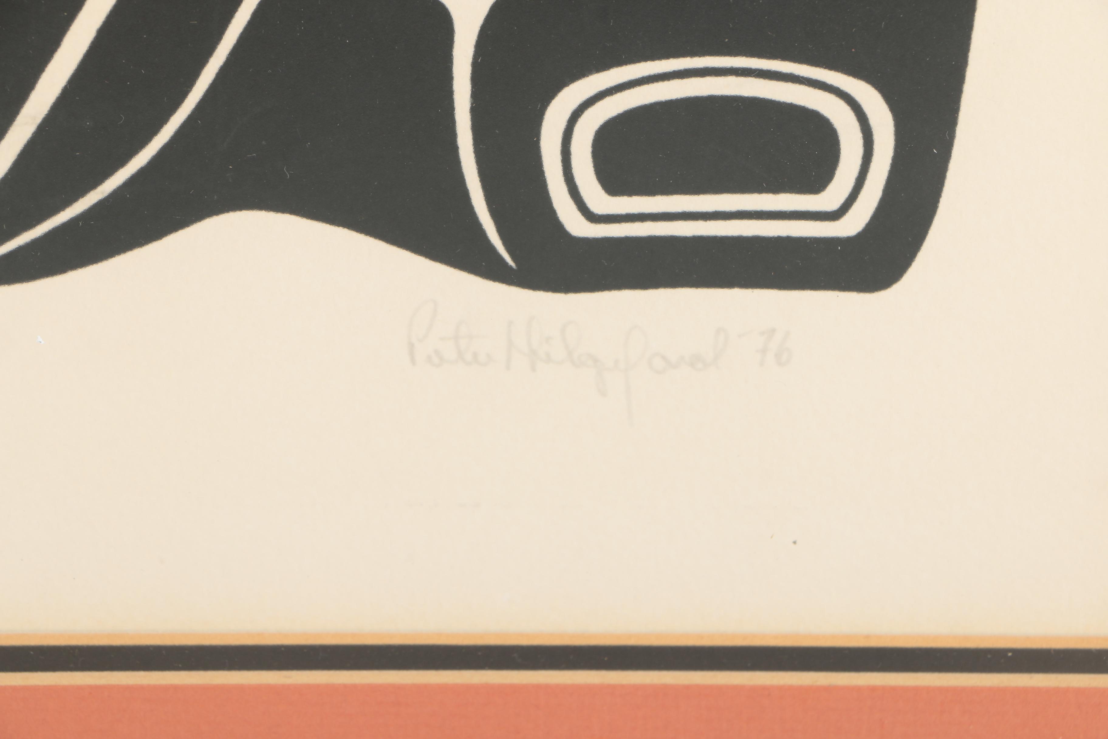 Peter Hilgeford Limited Edition Colored Lithograph "Flying Frog"