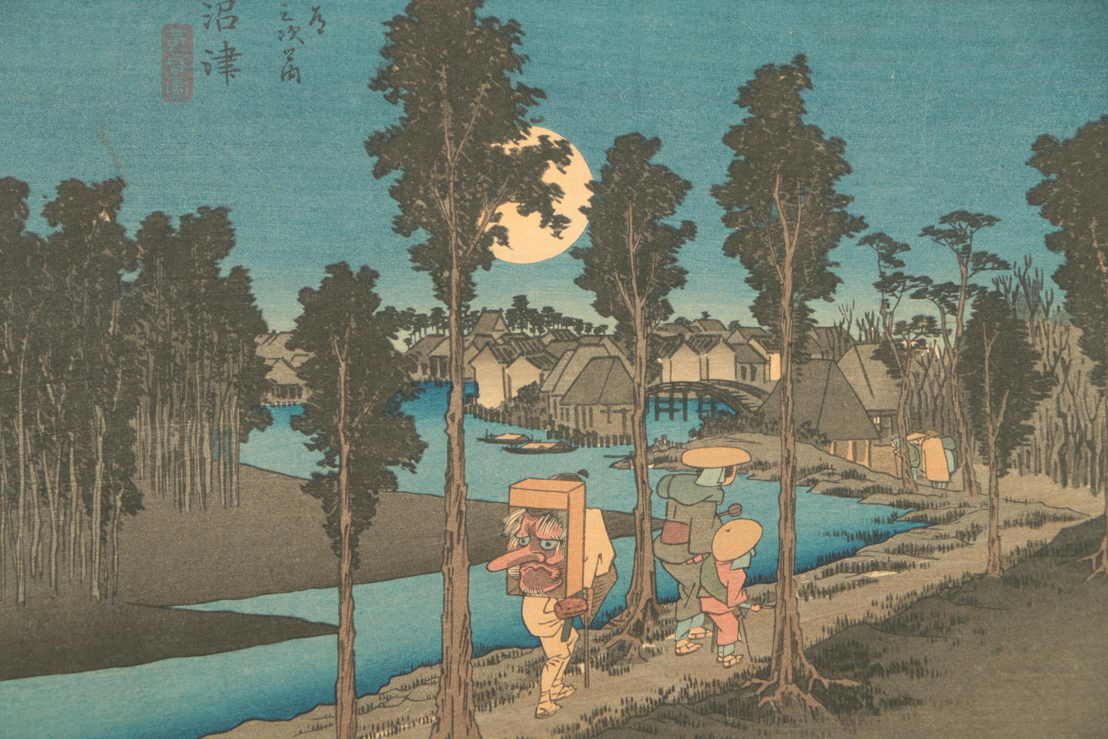 Ukiyo-e Woodblock Prints on Paper After Utagawa Hiroshige and Hiroshige II