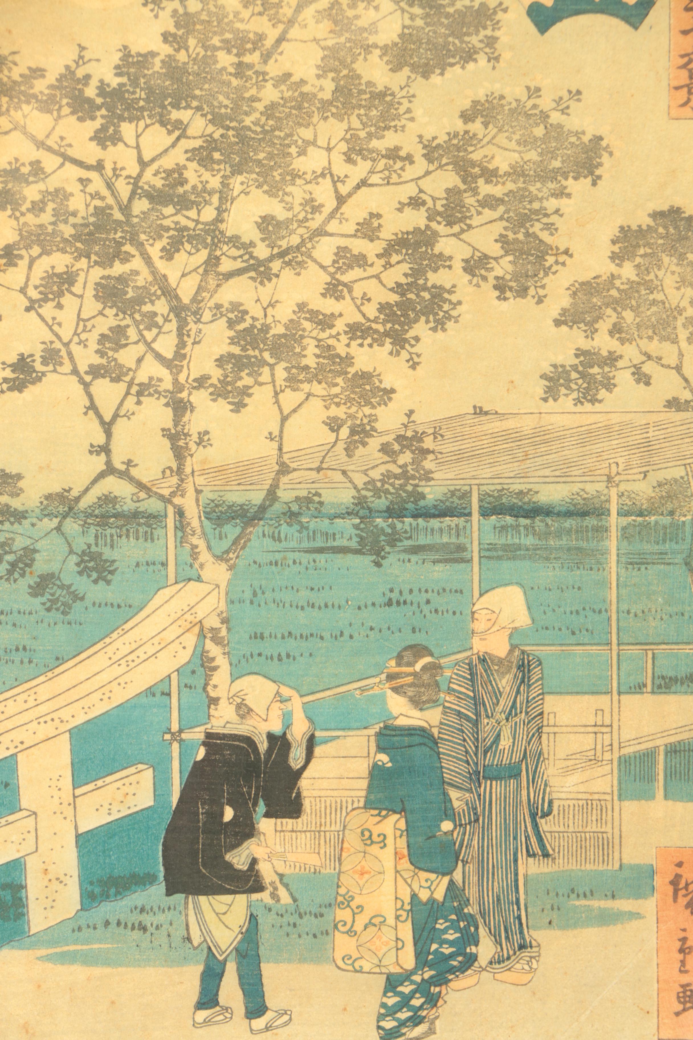 Ukiyo-e Woodblock Prints on Paper After Utagawa Hiroshige and Hiroshige II