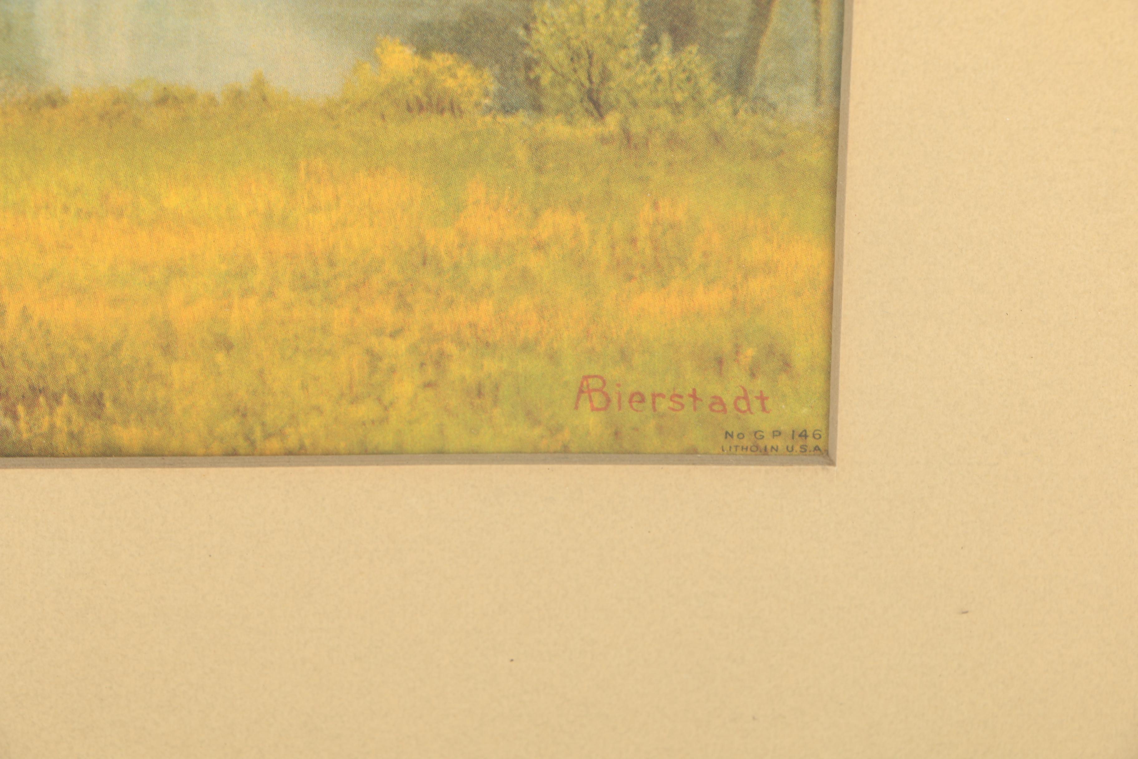 Offset Lithograph After Albert Bierstadt of Yosemite Valley