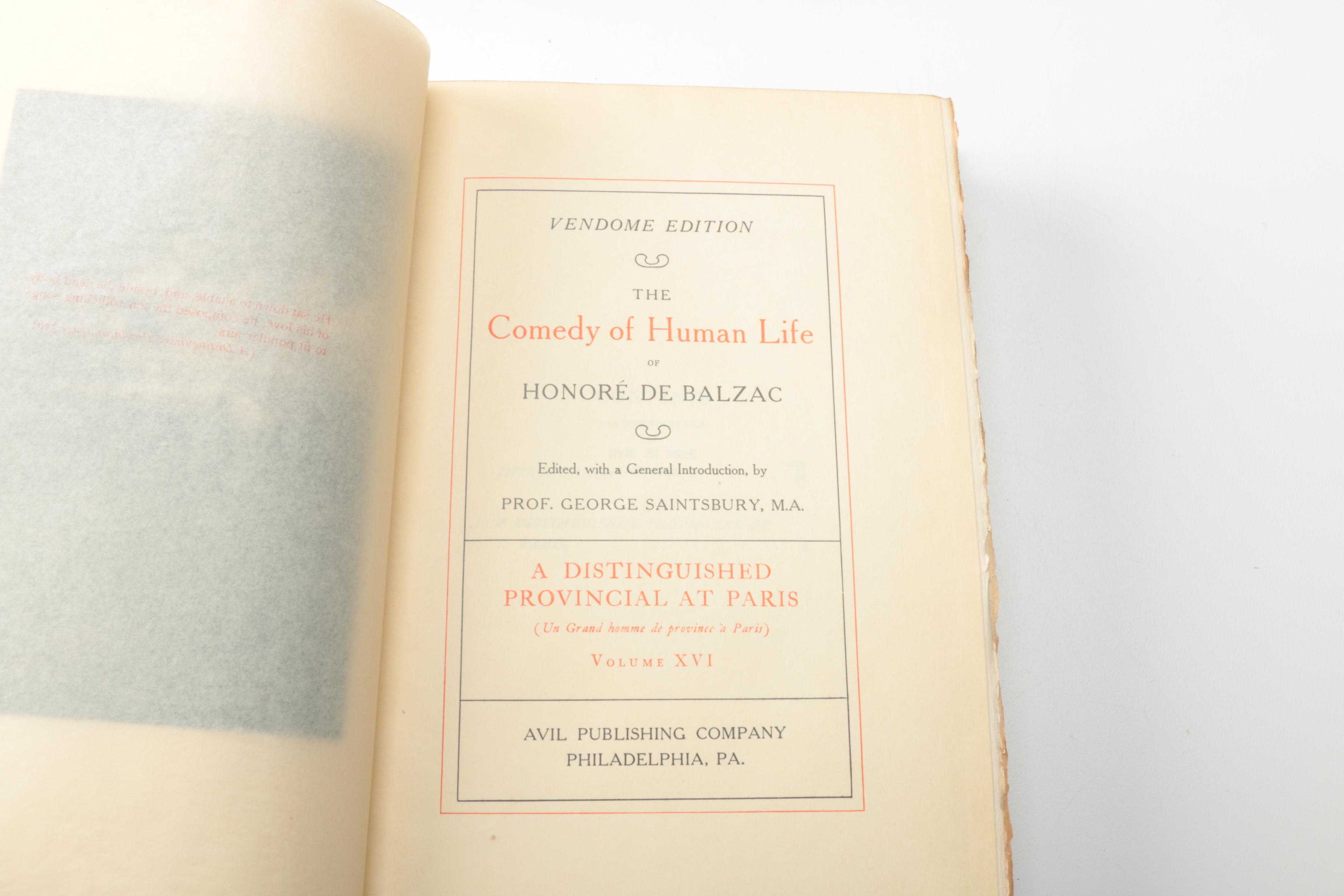 1901 Thirteen-Volume "The Comedy of Human Life" by Honoré de Balzac