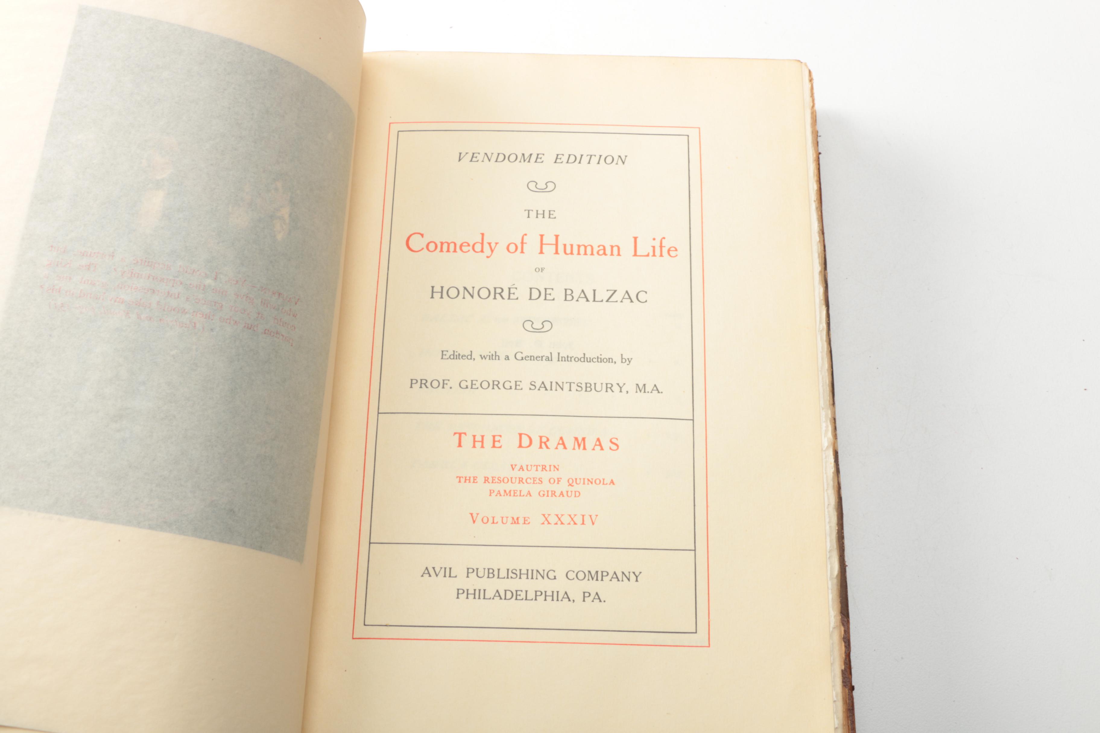 1901 Thirteen-Volume "The Comedy of Human Life" by Honoré de Balzac