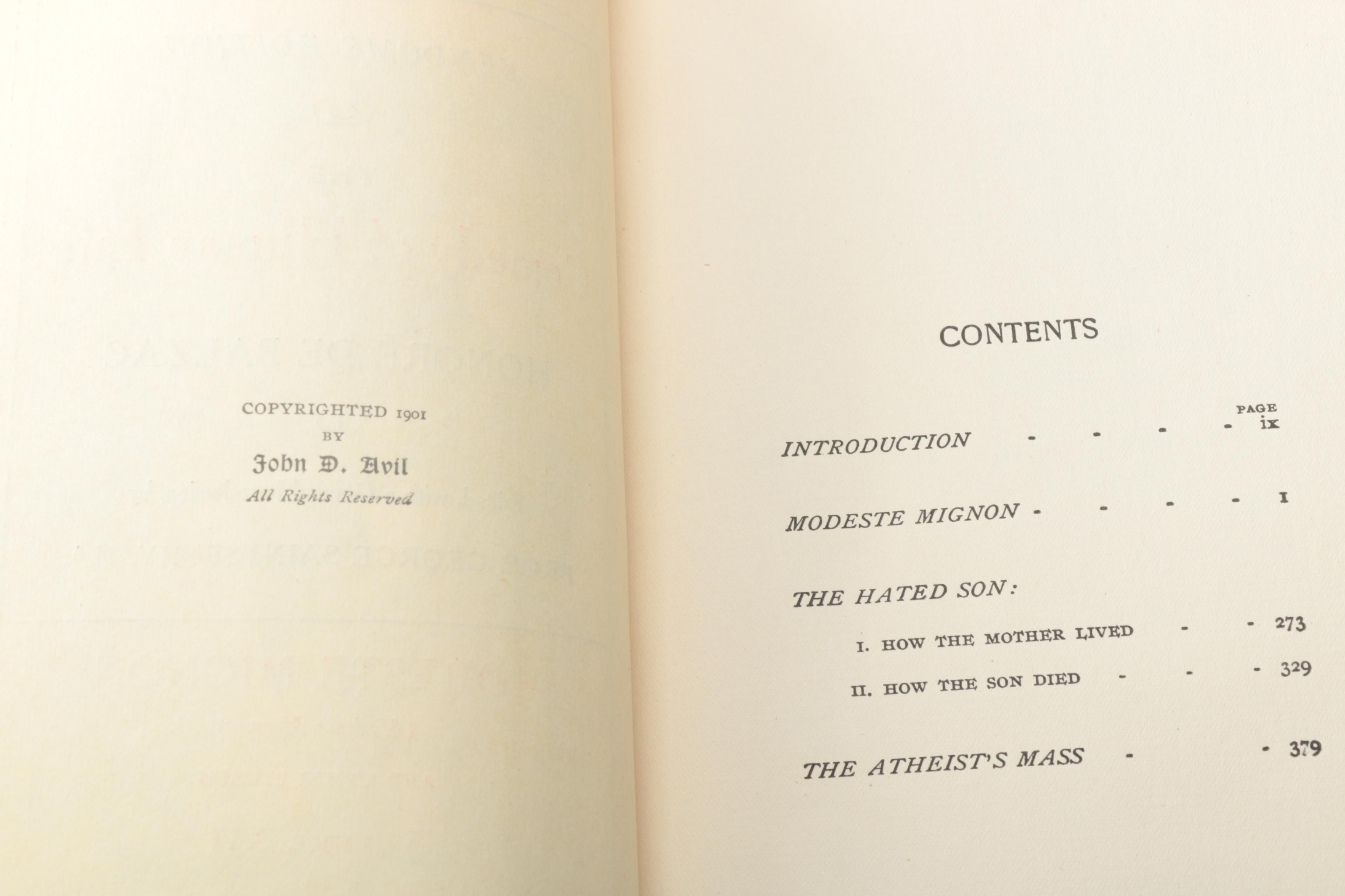 1901 Thirteen-Volume "The Comedy of Human Life" by Honoré de Balzac