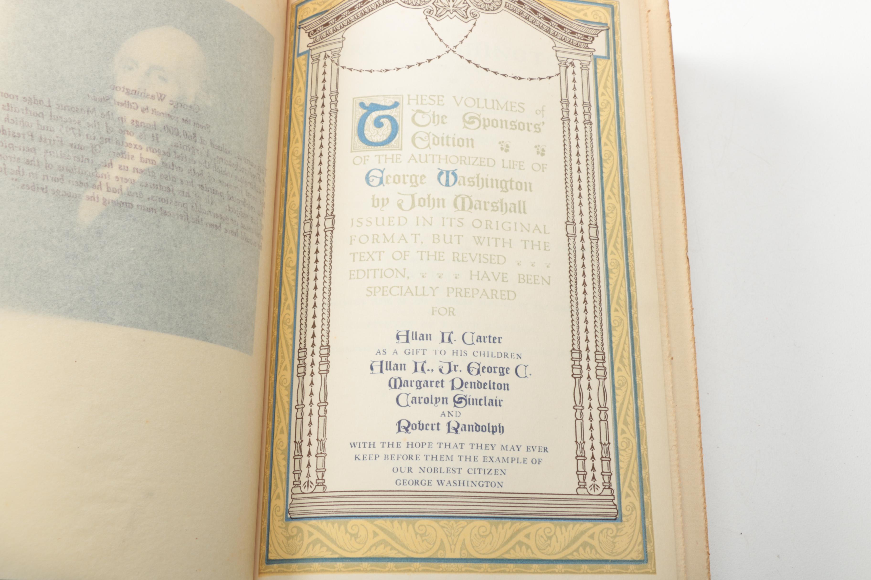 1926 "The Life of George Washington" Volumes I-IV