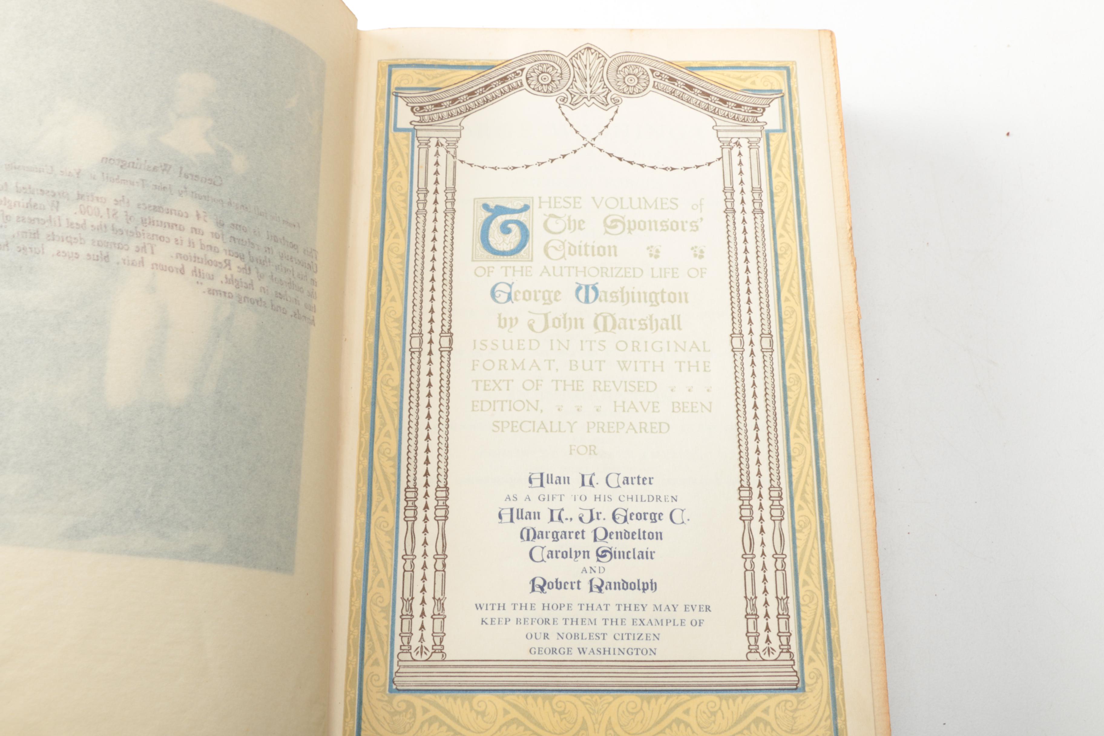 1926 "The Life of George Washington" Volumes I-IV