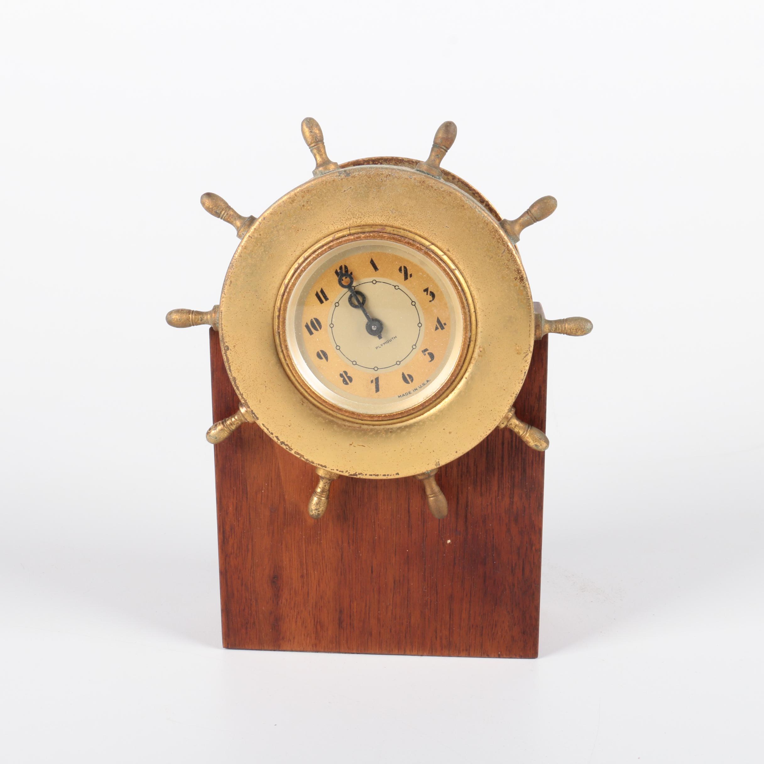 Frank Watrous Lufft German Movement Barometer and Vintage Plymouth 8-Day Clock