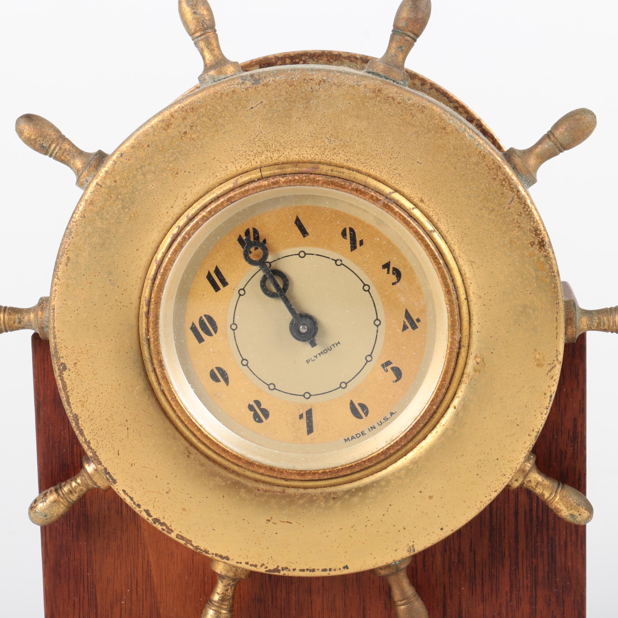 Frank Watrous Lufft German Movement Barometer and Vintage Plymouth 8-Day Clock