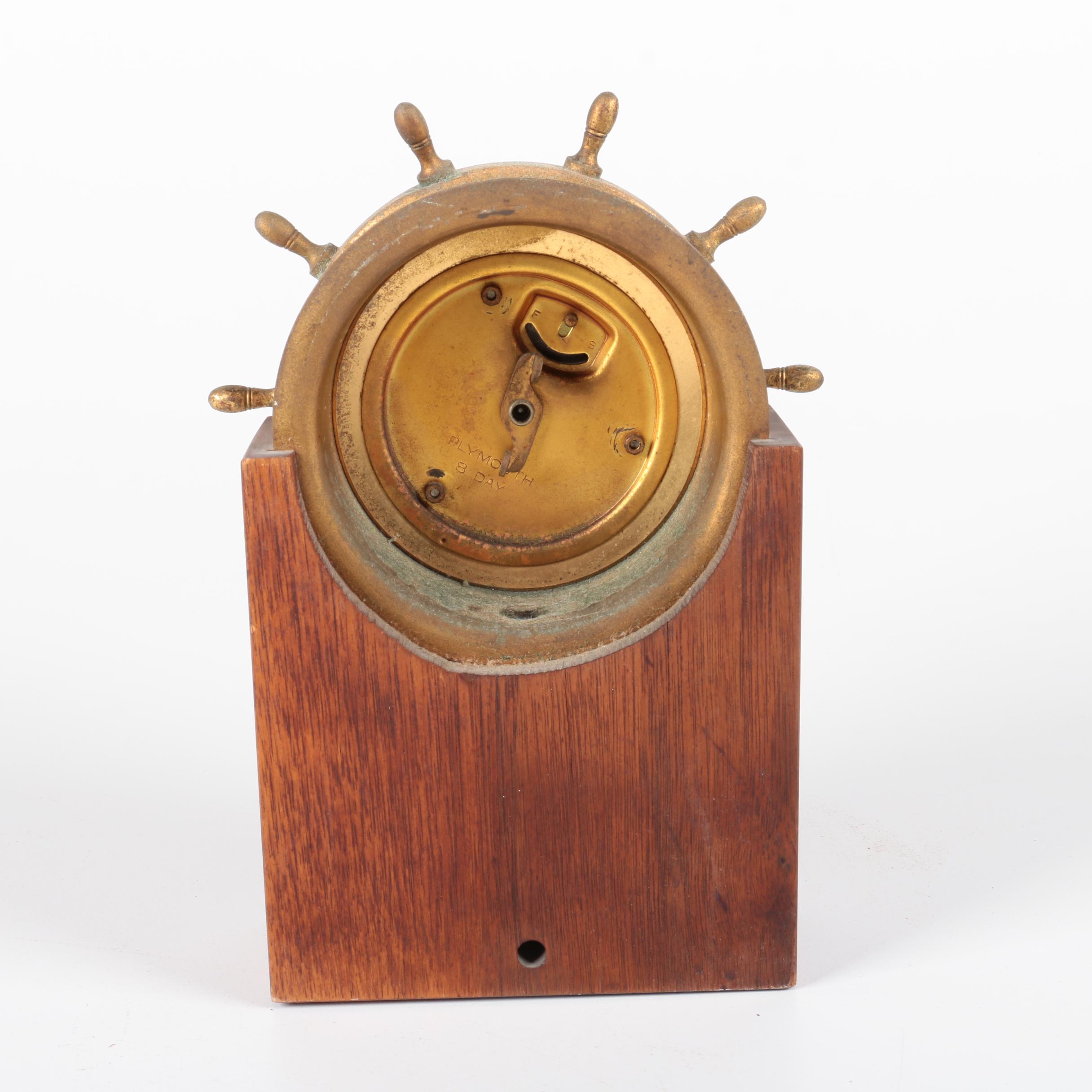 Frank Watrous Lufft German Movement Barometer and Vintage Plymouth 8-Day Clock