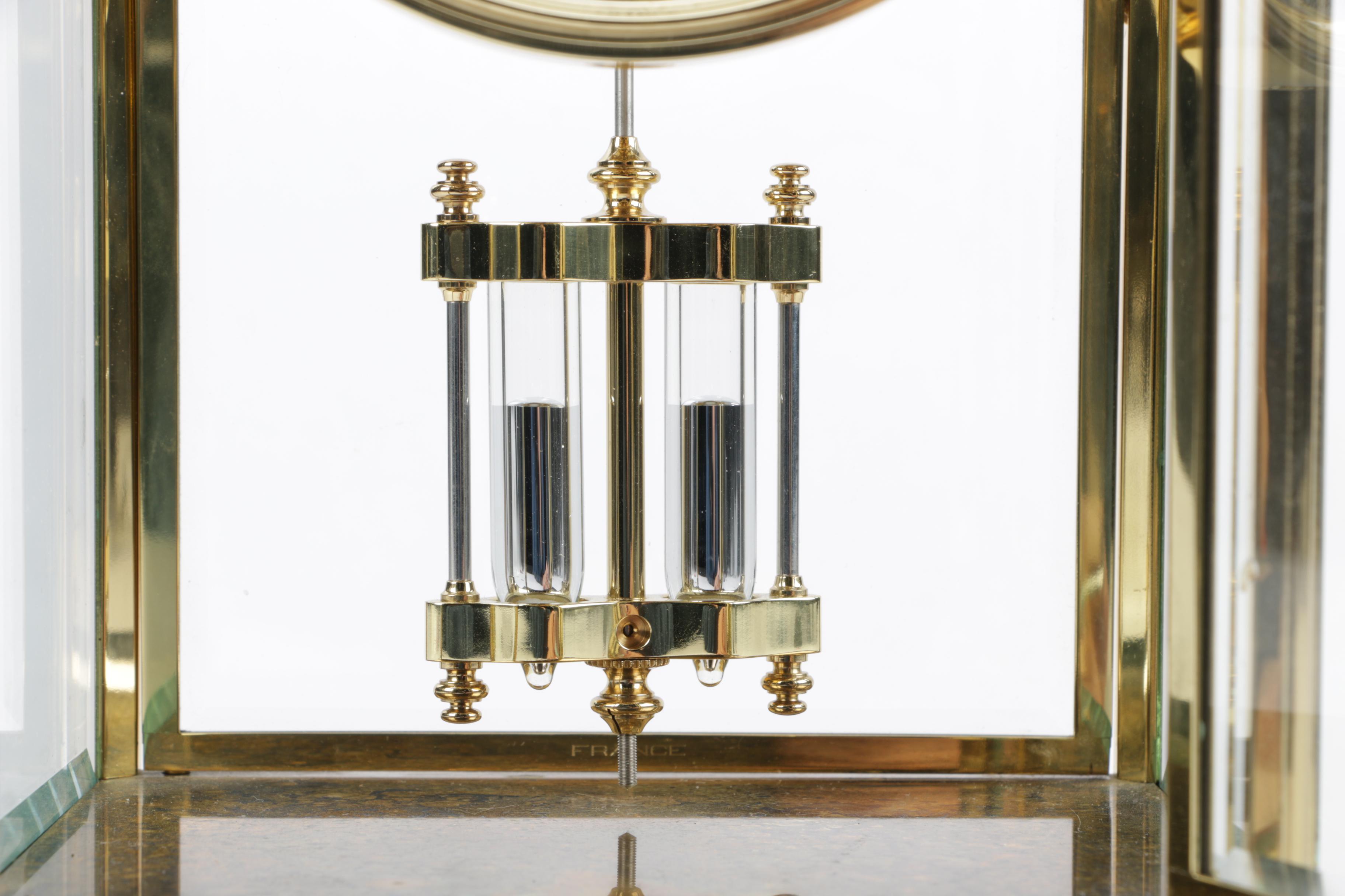 Tiffany & Co. Crystal and Brass Mantel Clock