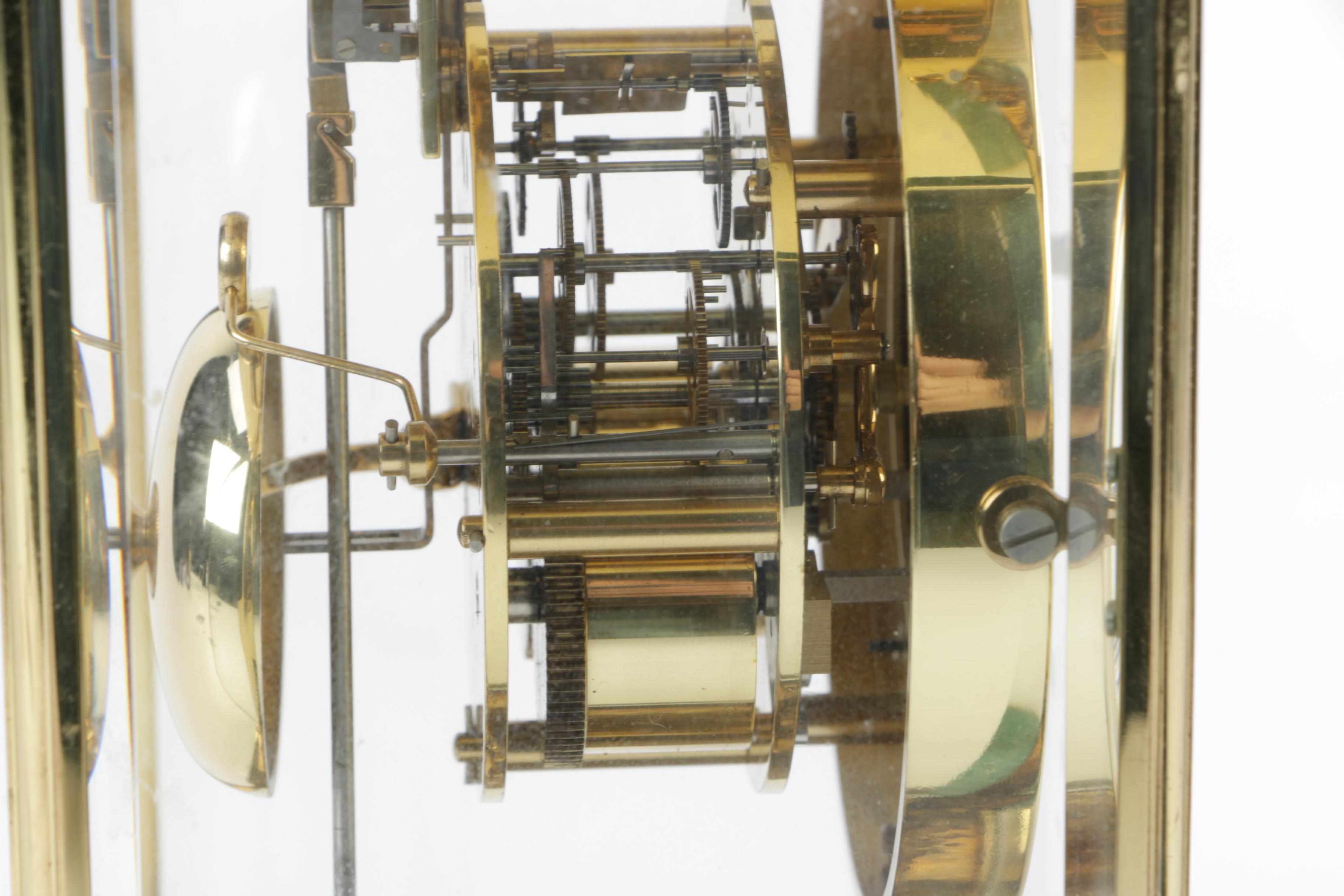 Tiffany & Co. Crystal and Brass Mantel Clock