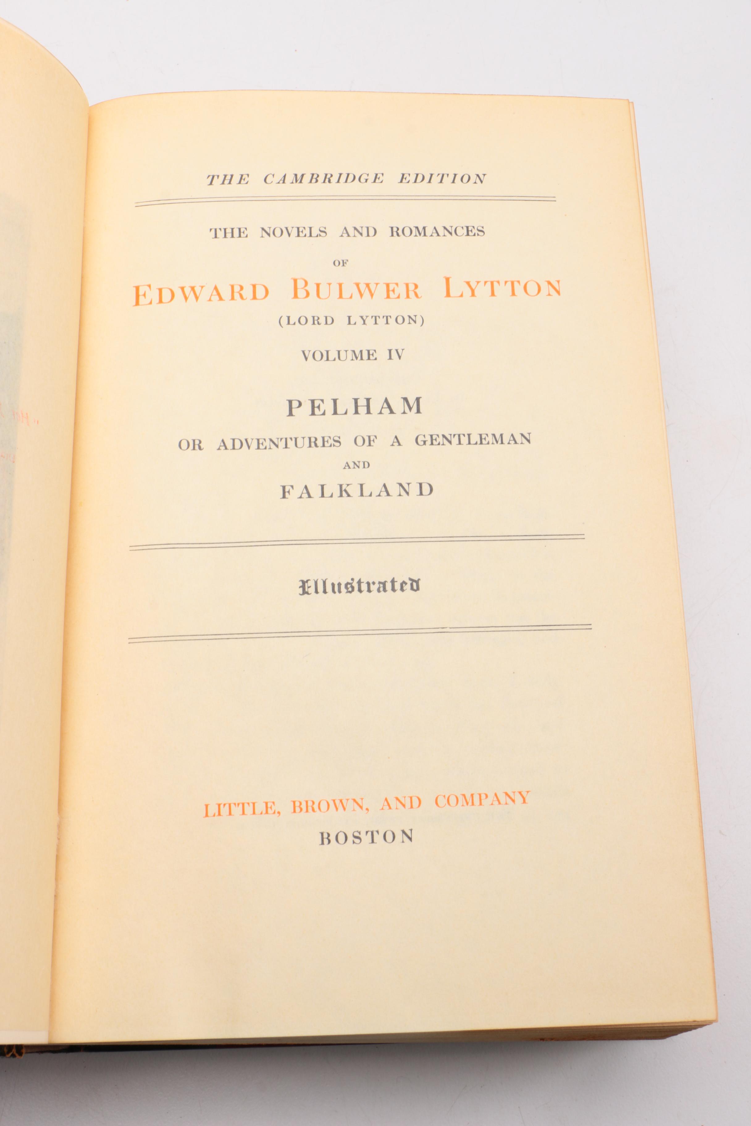 Collection of Bulwer's Novels and Romances