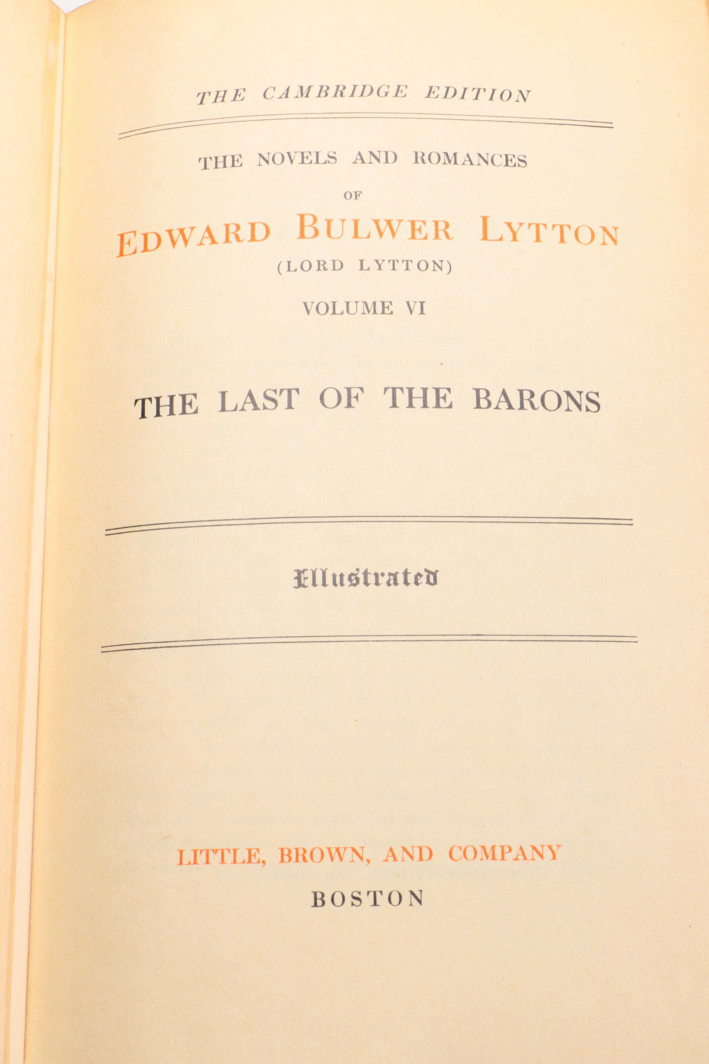 Collection of Bulwer's Novels and Romances
