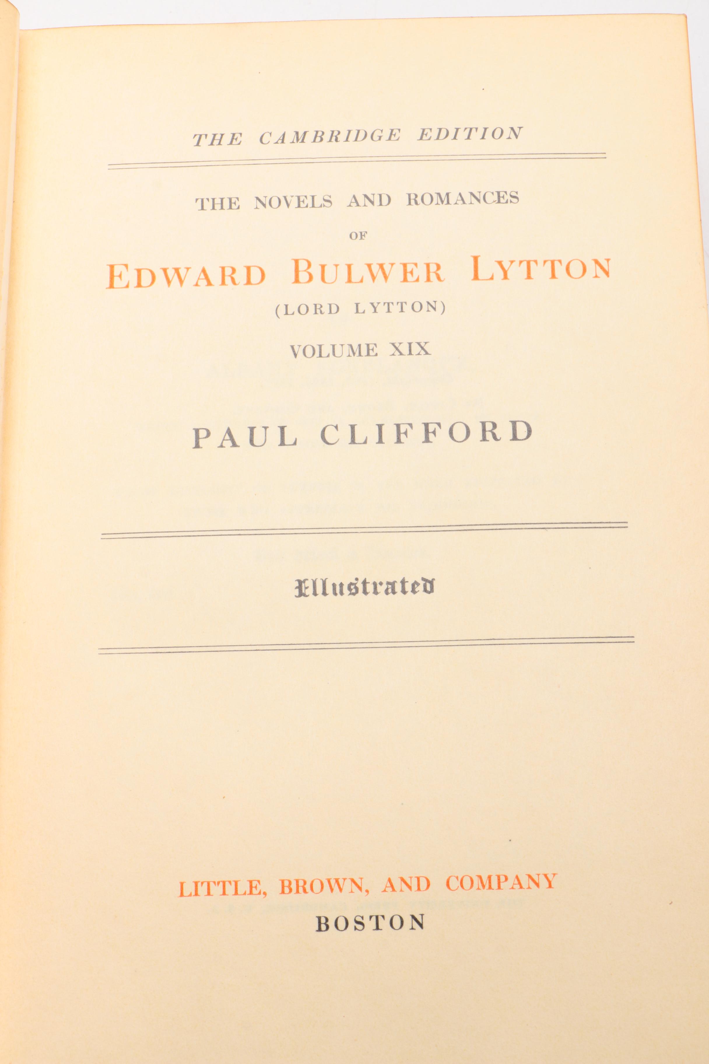Collection of Bulwer's Novels and Romances