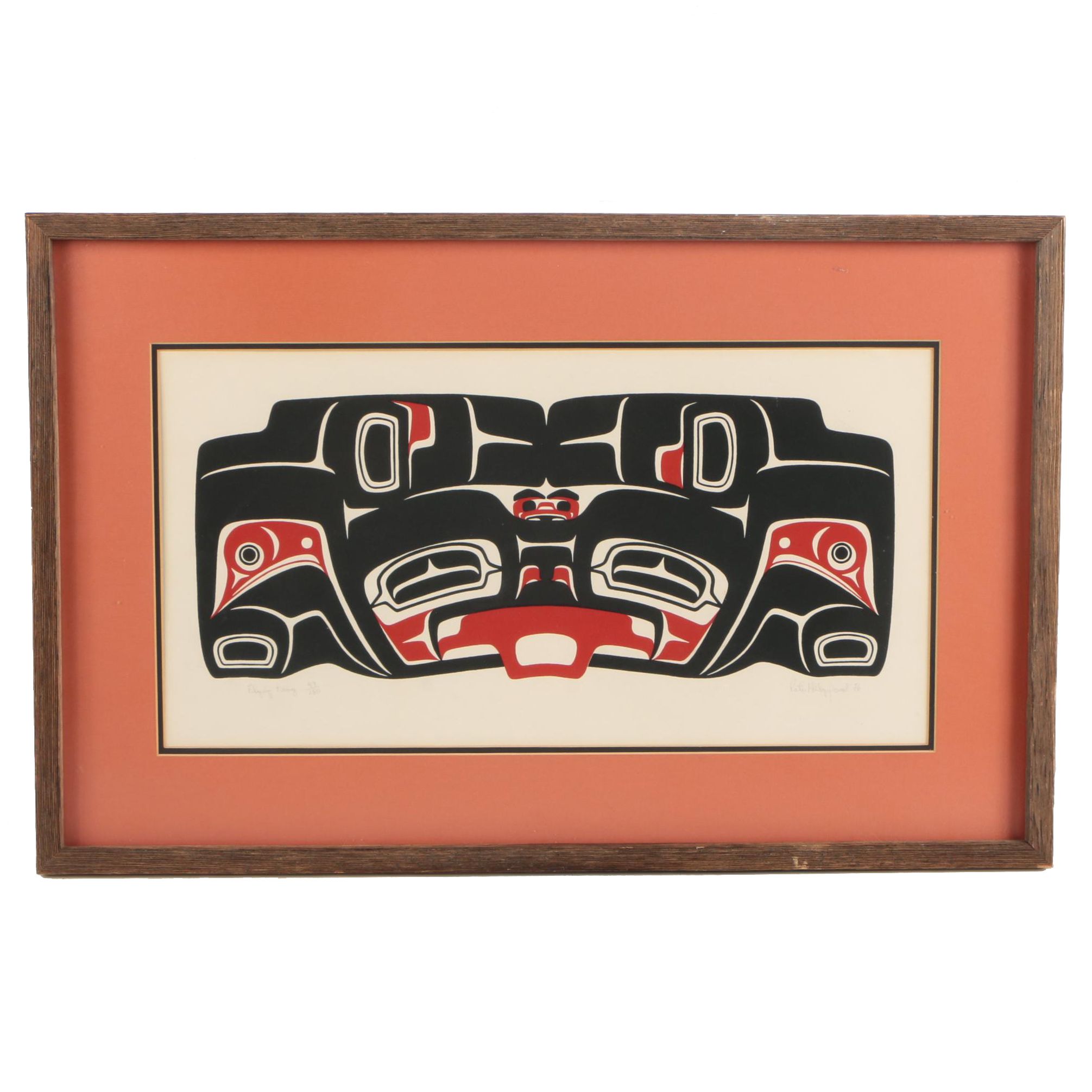 Peter Hilgeford Limited Edition Colored Lithograph "Flying Frog"