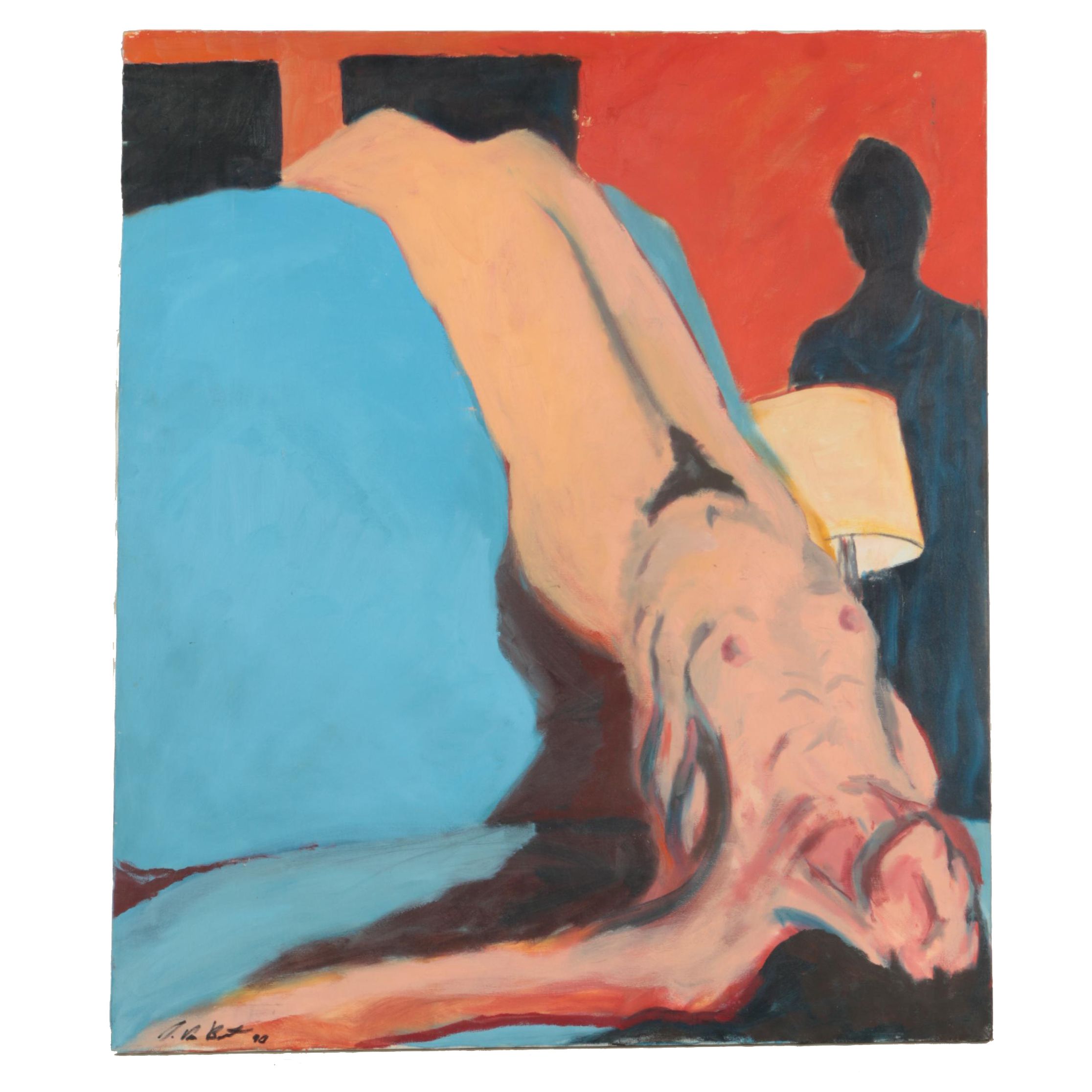 Oil Painting on Canvas of Figure Study