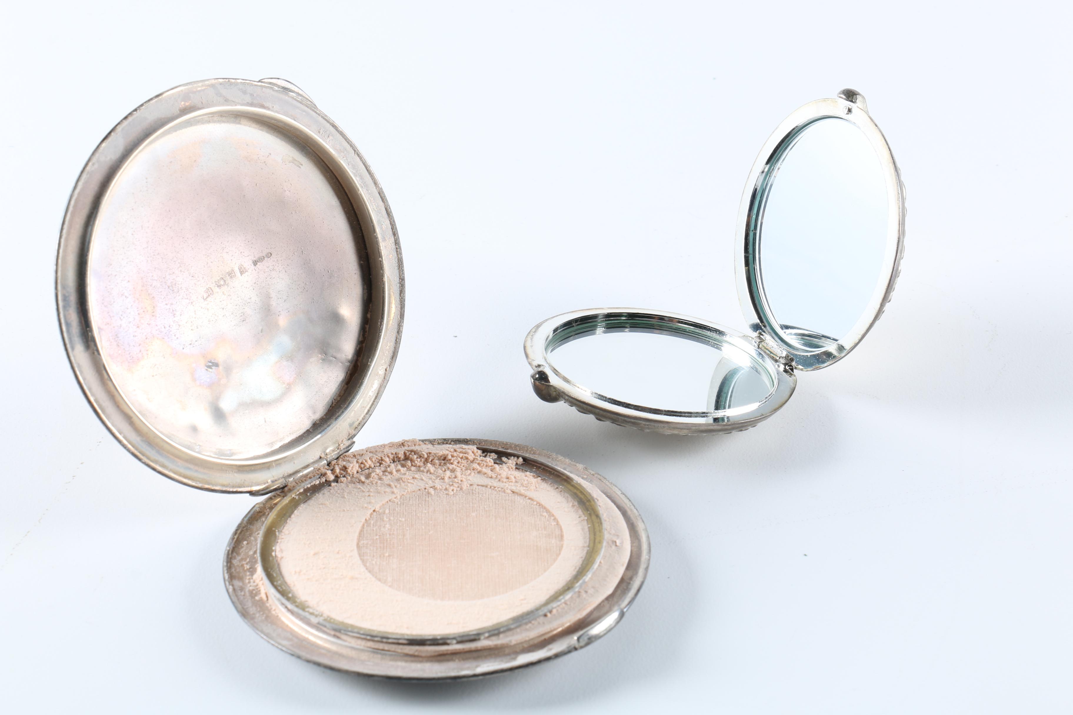 Collection of Vintage Sterling and Metal Vanity Items