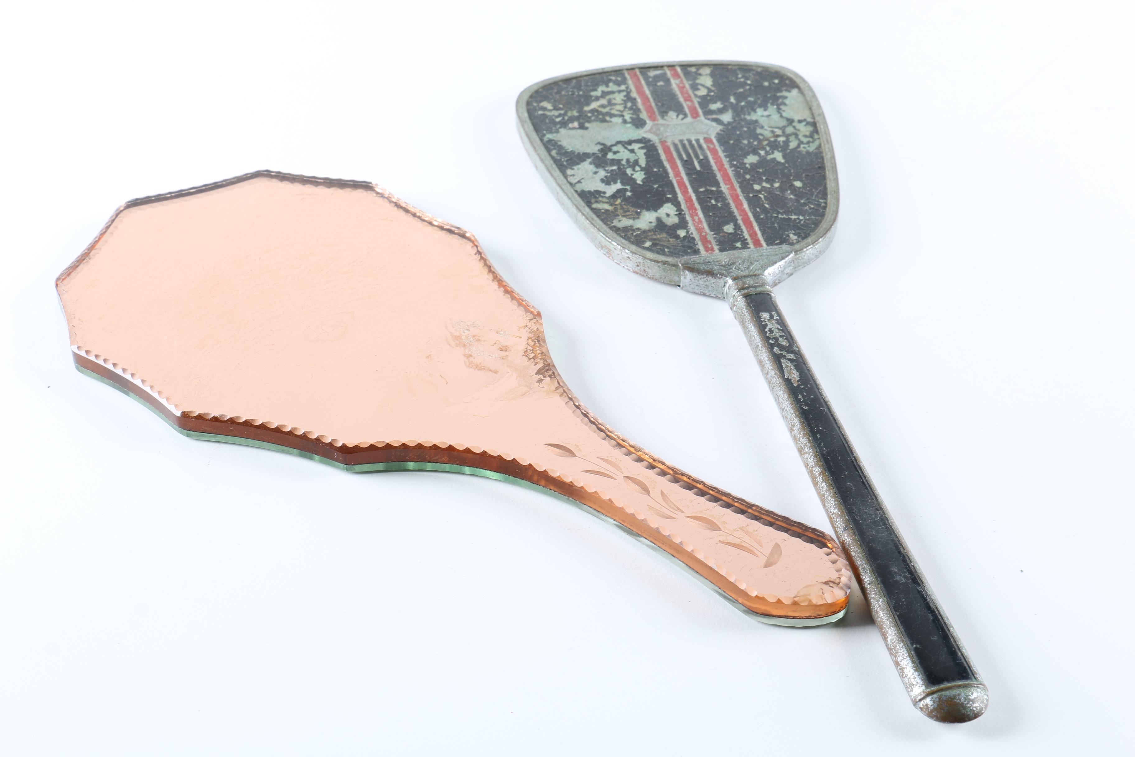 Collection of Vintage Sterling and Metal Vanity Items