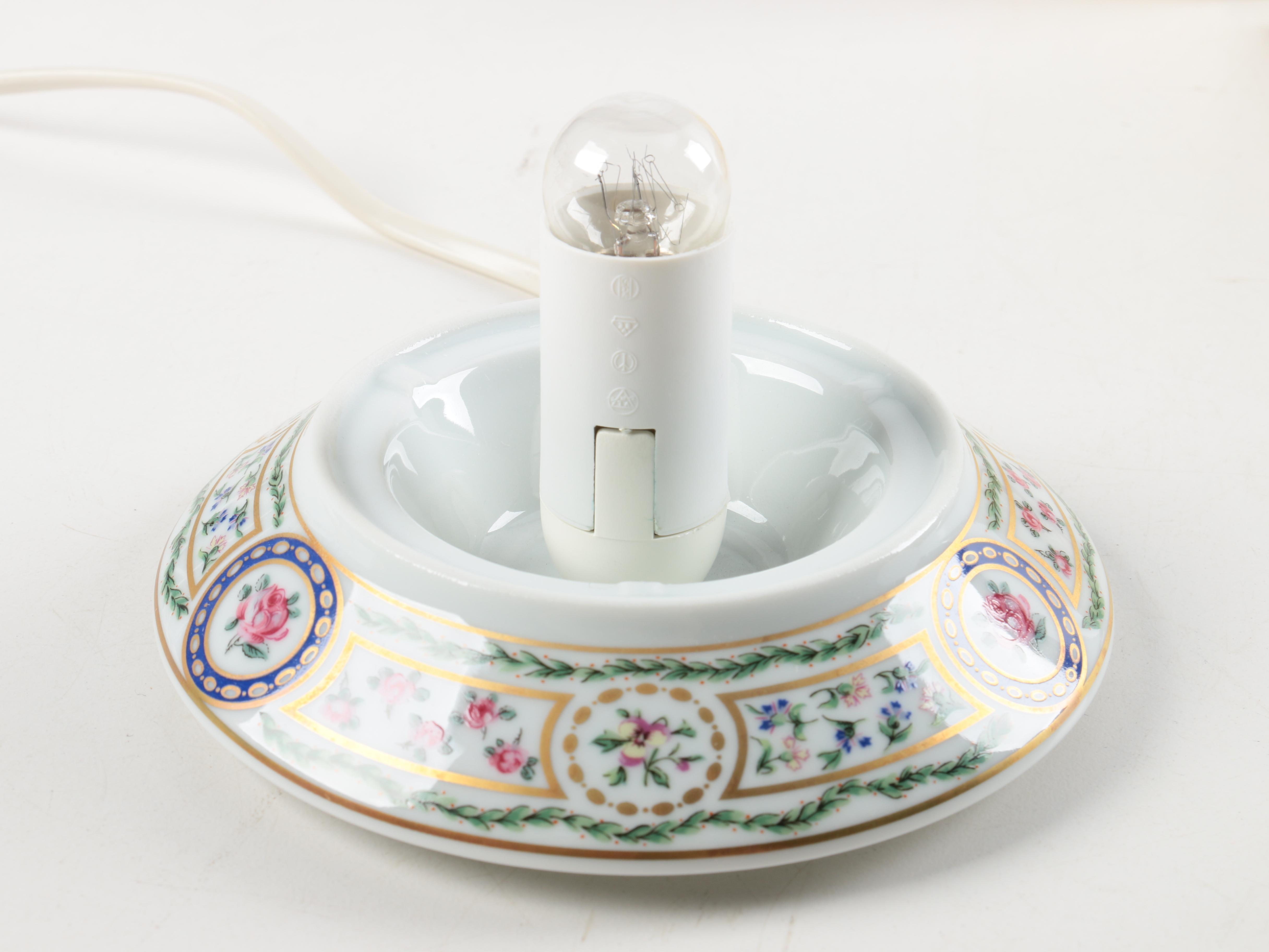 Haviland Limoges Porcelain Lithophane  Lamps