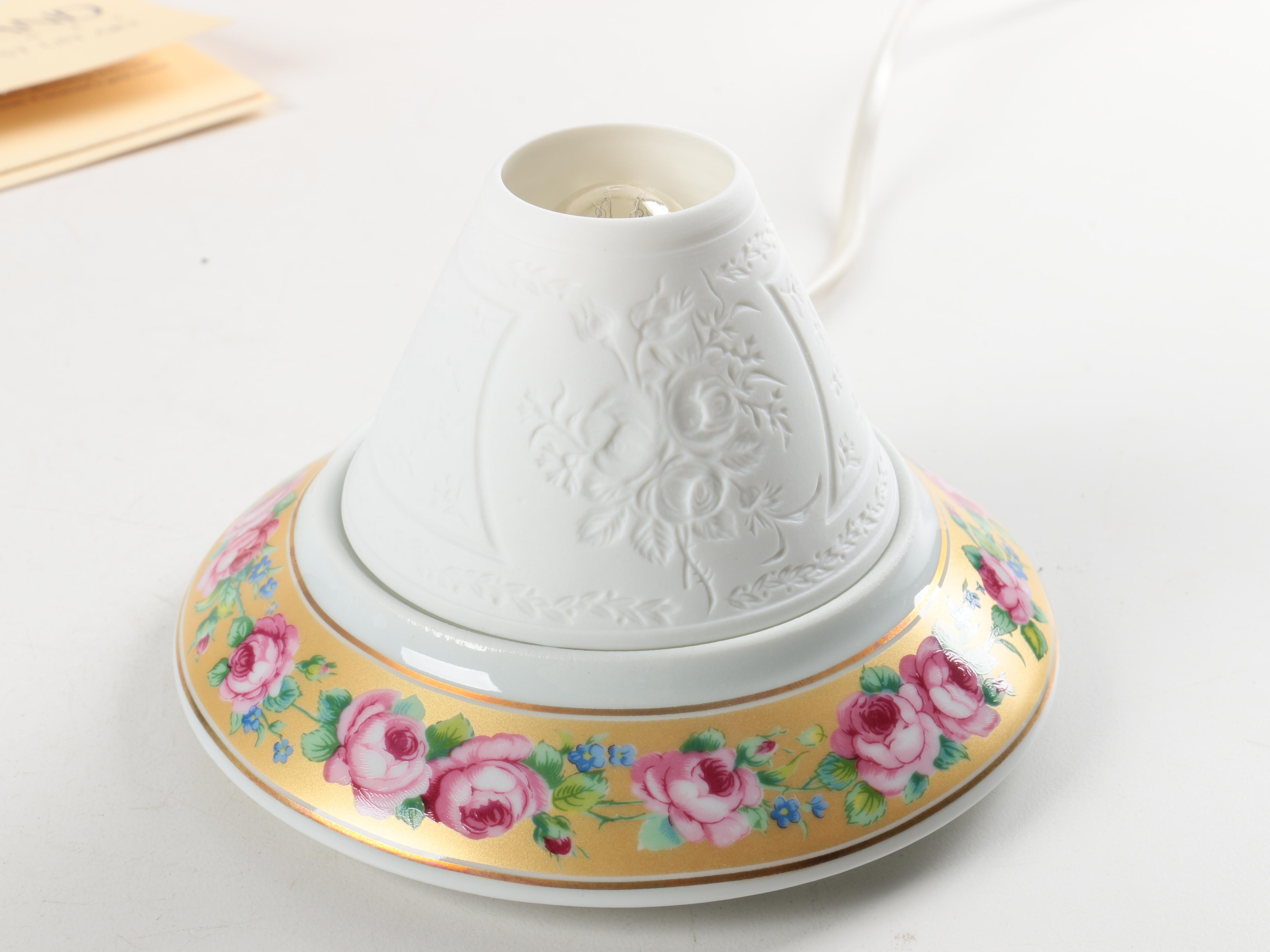 Haviland Limoges Porcelain Lithophane  Lamps