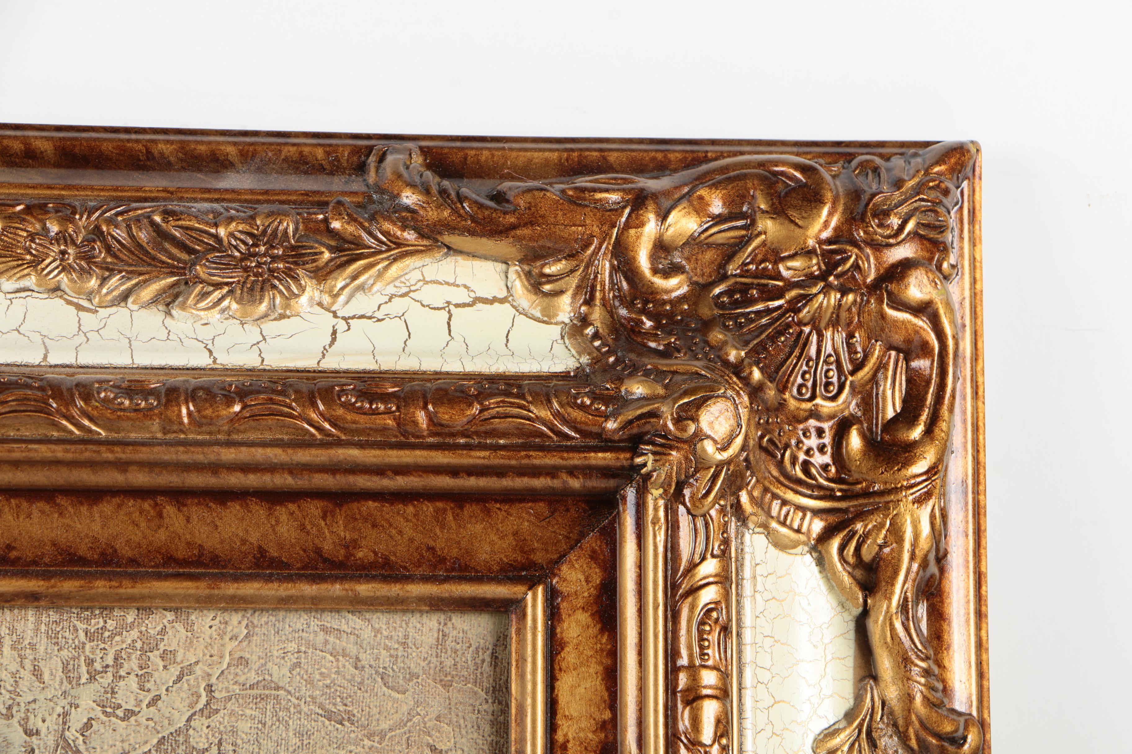 W. Harris Oil Painting on Canvas of Classical Sculptures