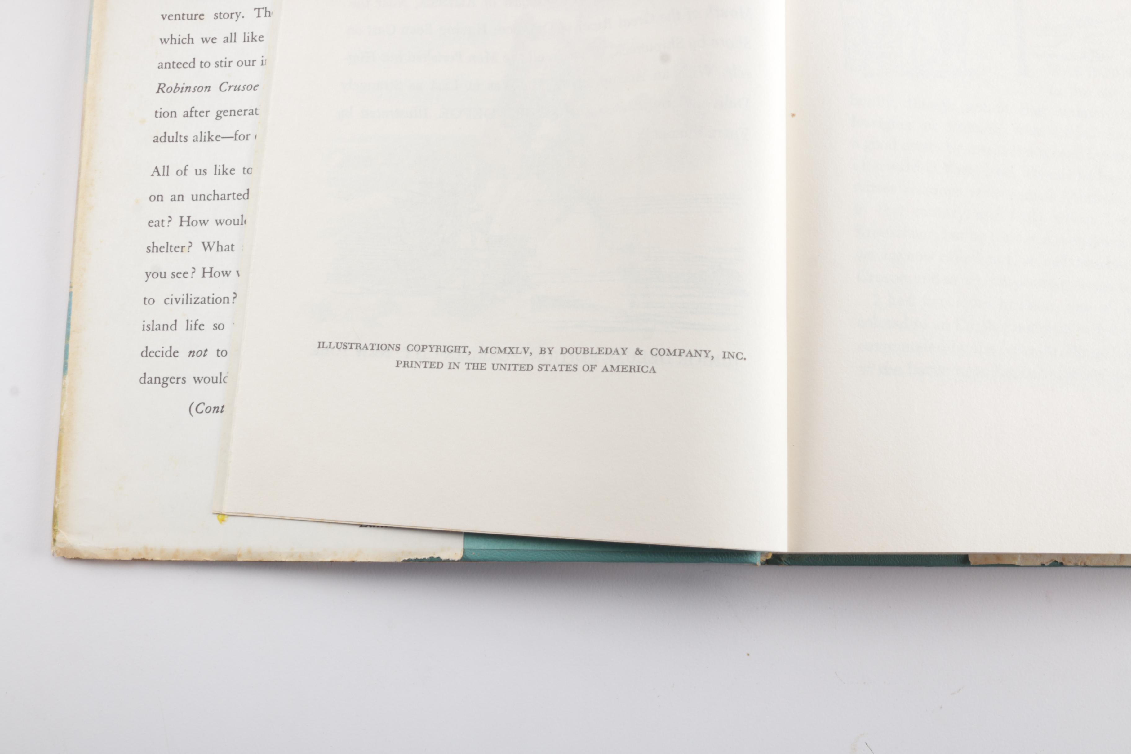 Junior Deluxe Editions of "Robinson Crusoe" and "Captain Courageous"