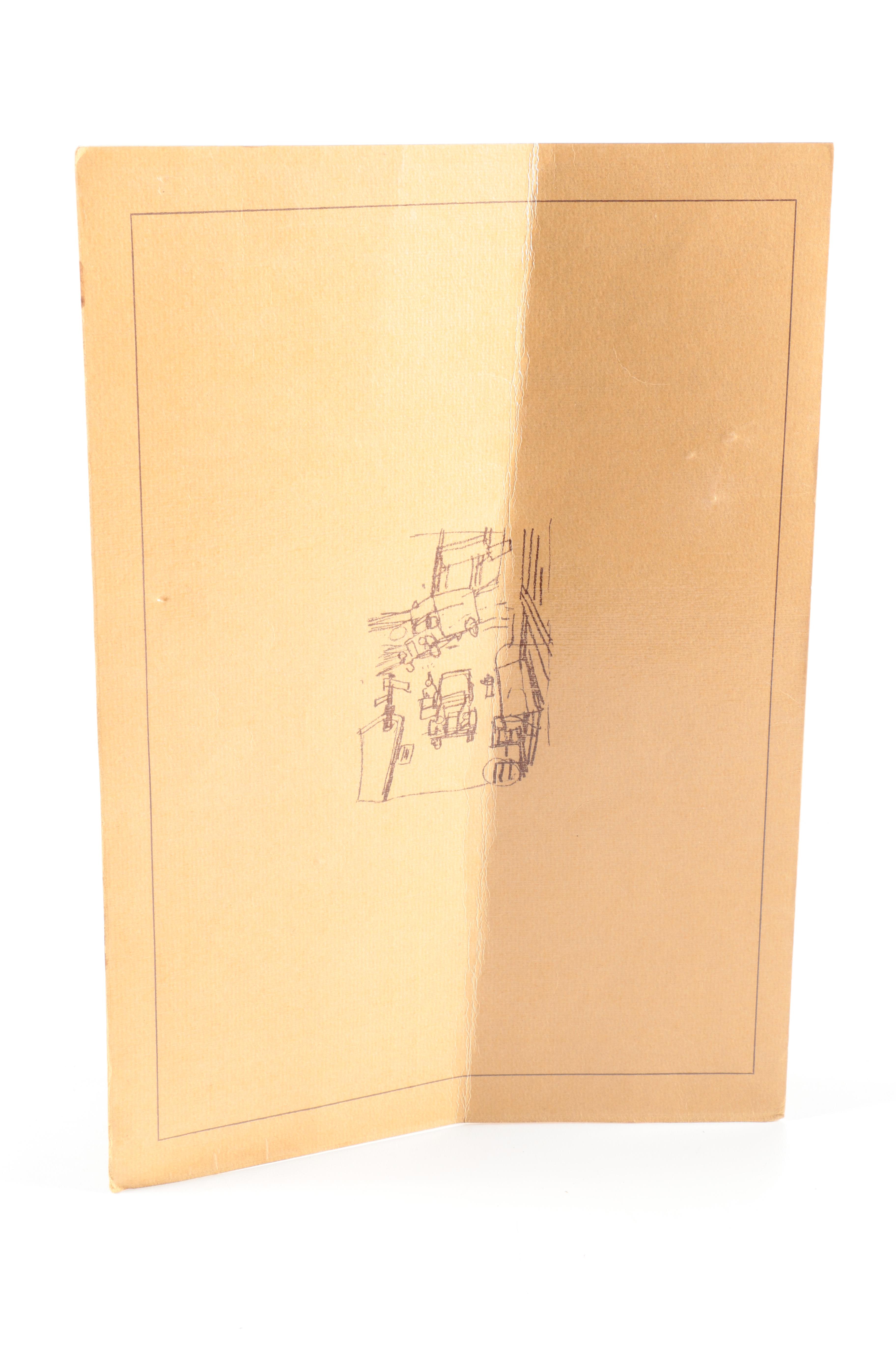 Framed Restaurant Menus Including Restaurants of Rome and Copenhagen