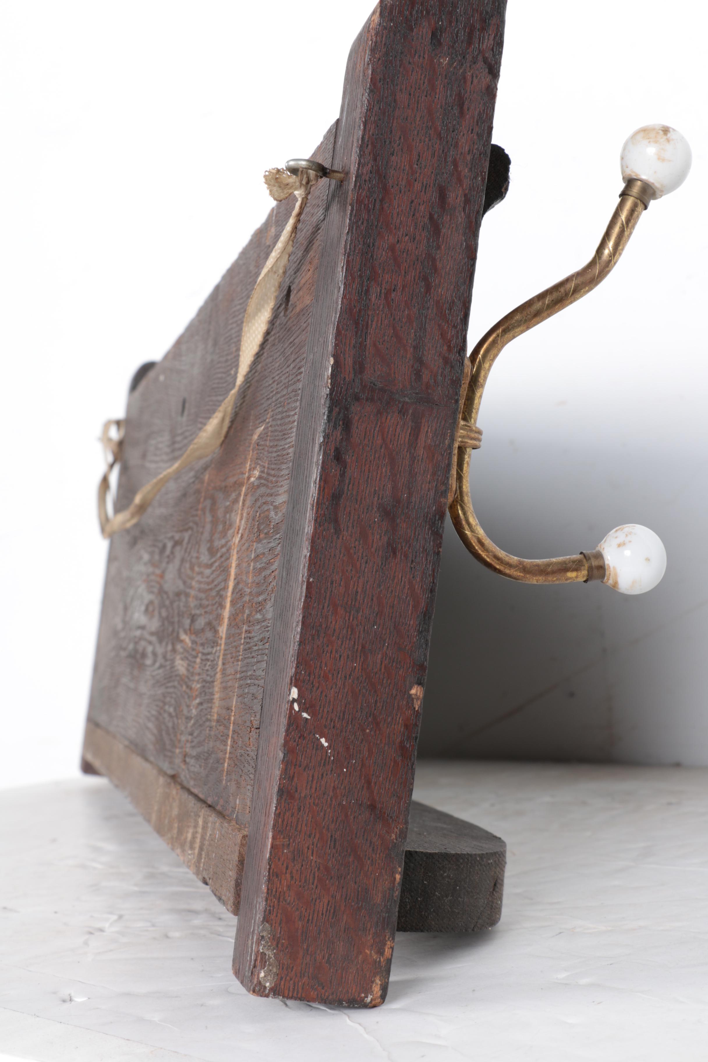 Wood Panel with Coat Hook