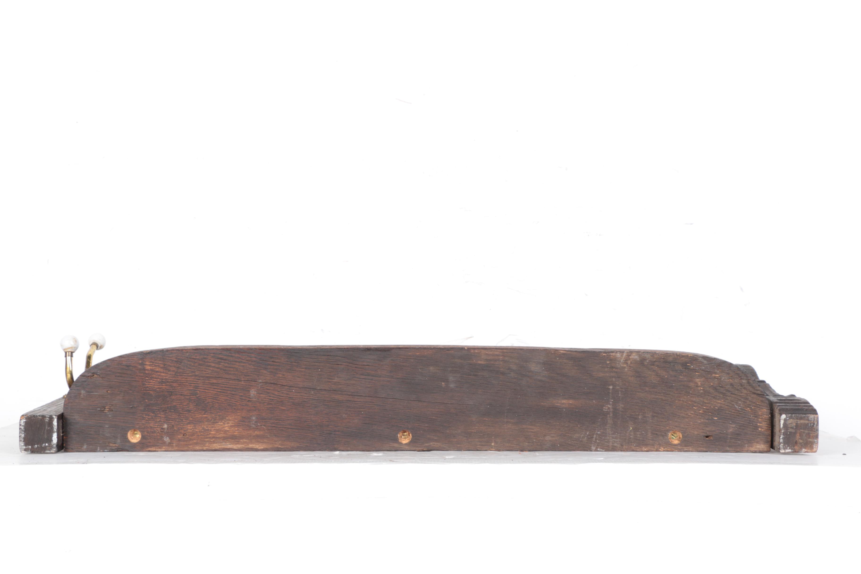 Wood Panel with Coat Hook