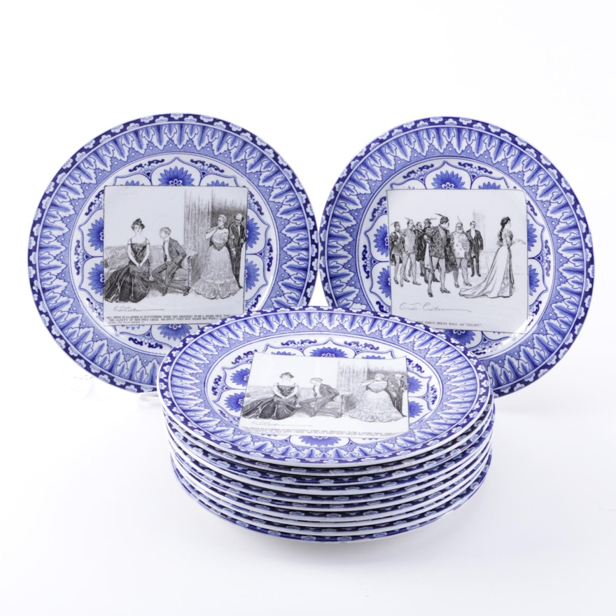 Royal Doulton "Gibson Girl Widow and Her Friends" Plates