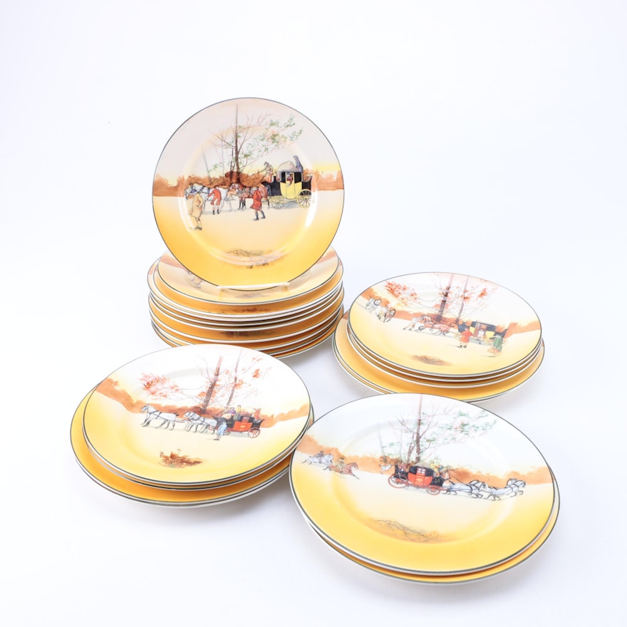 Royal Doulton "Coaching Days" Ceramic Plates