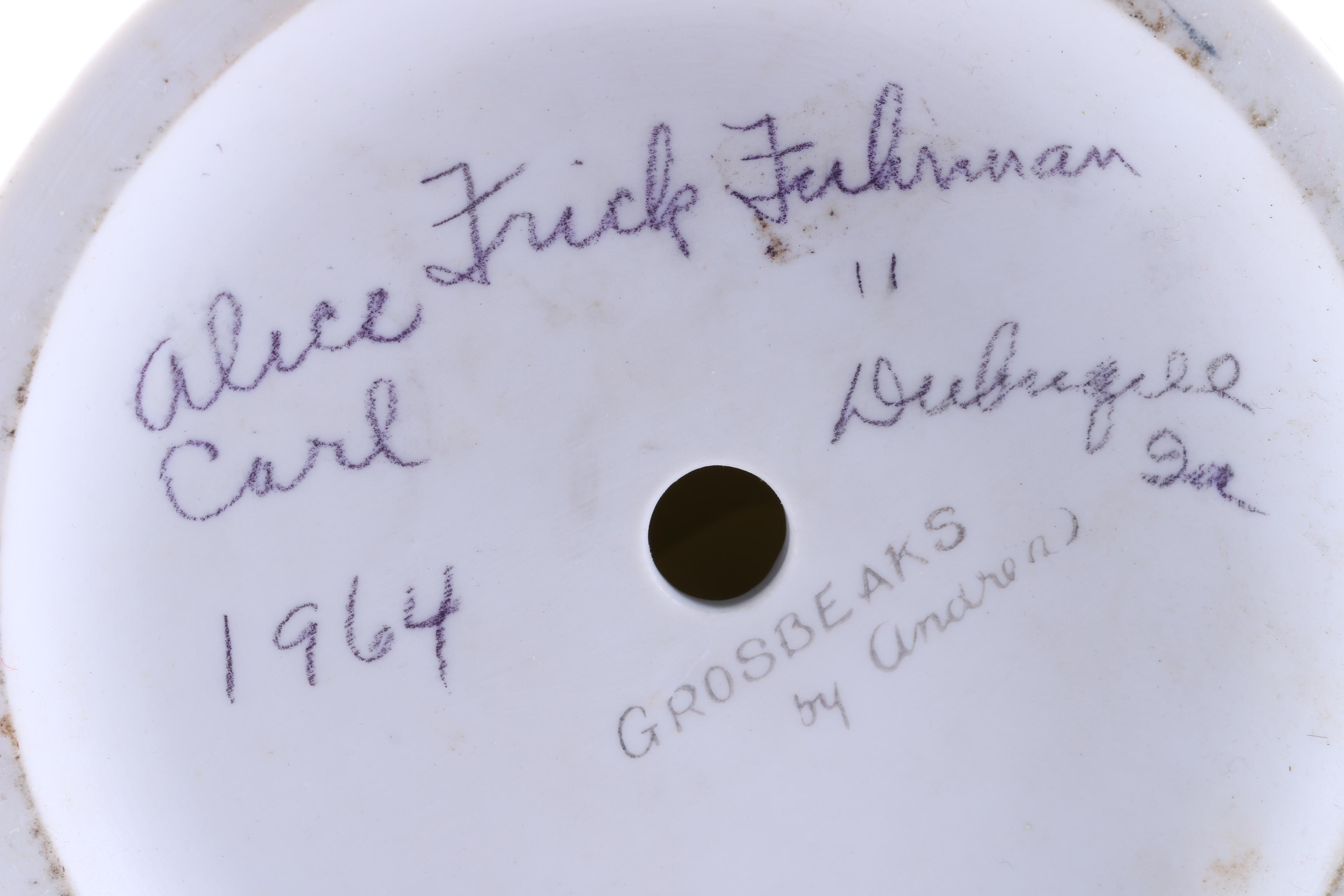 Vintage Andrea Ceramics "Grossbeaks" Figurine