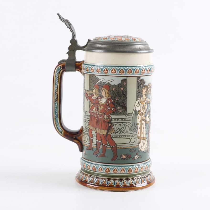 Villeroy & Boch Mettlach "Wedding of the Swan Knight" Beer Stein