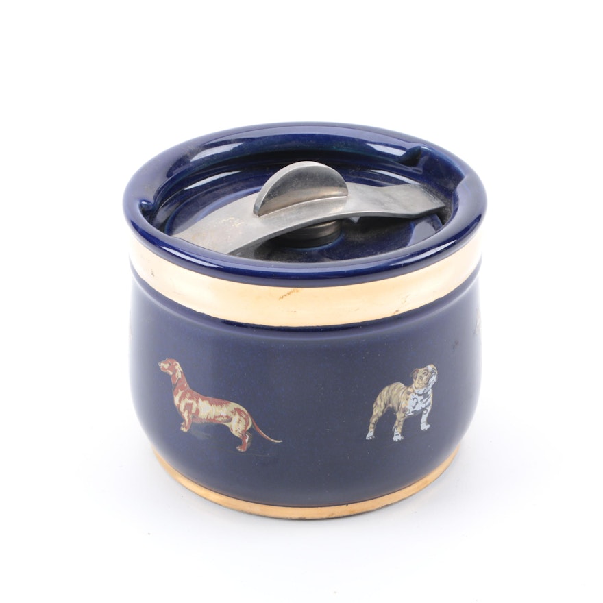 Vintage Royal Doulton Dog Theme Humidor