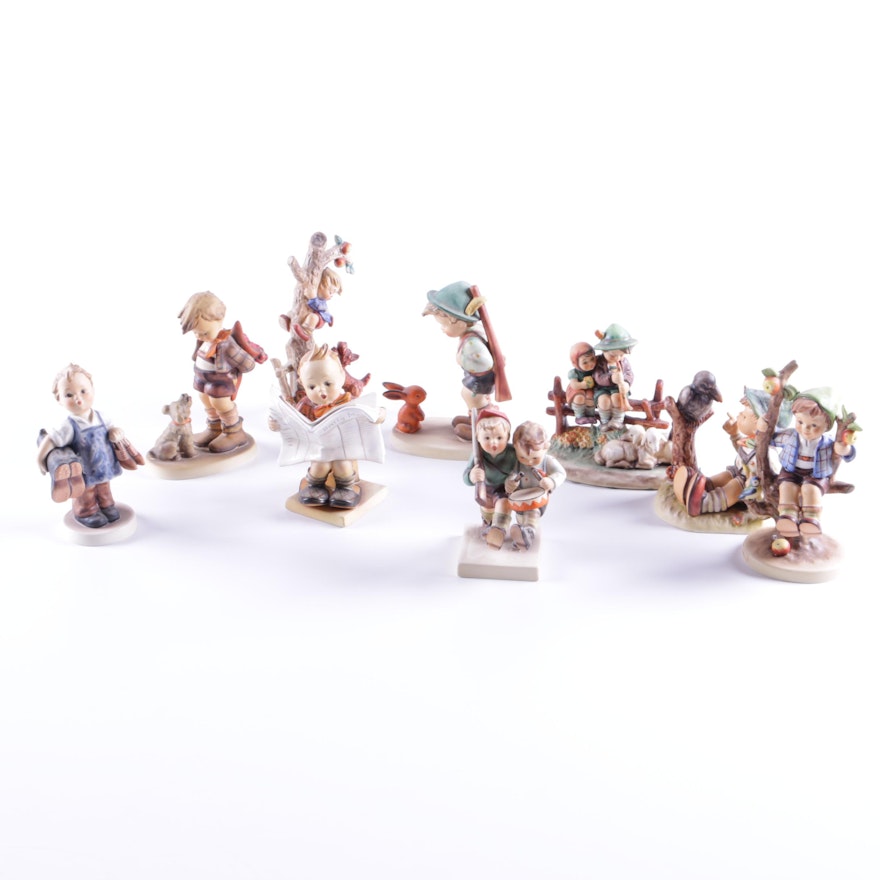 Goebel Hummel Figurines with "Apple Tree Boy"