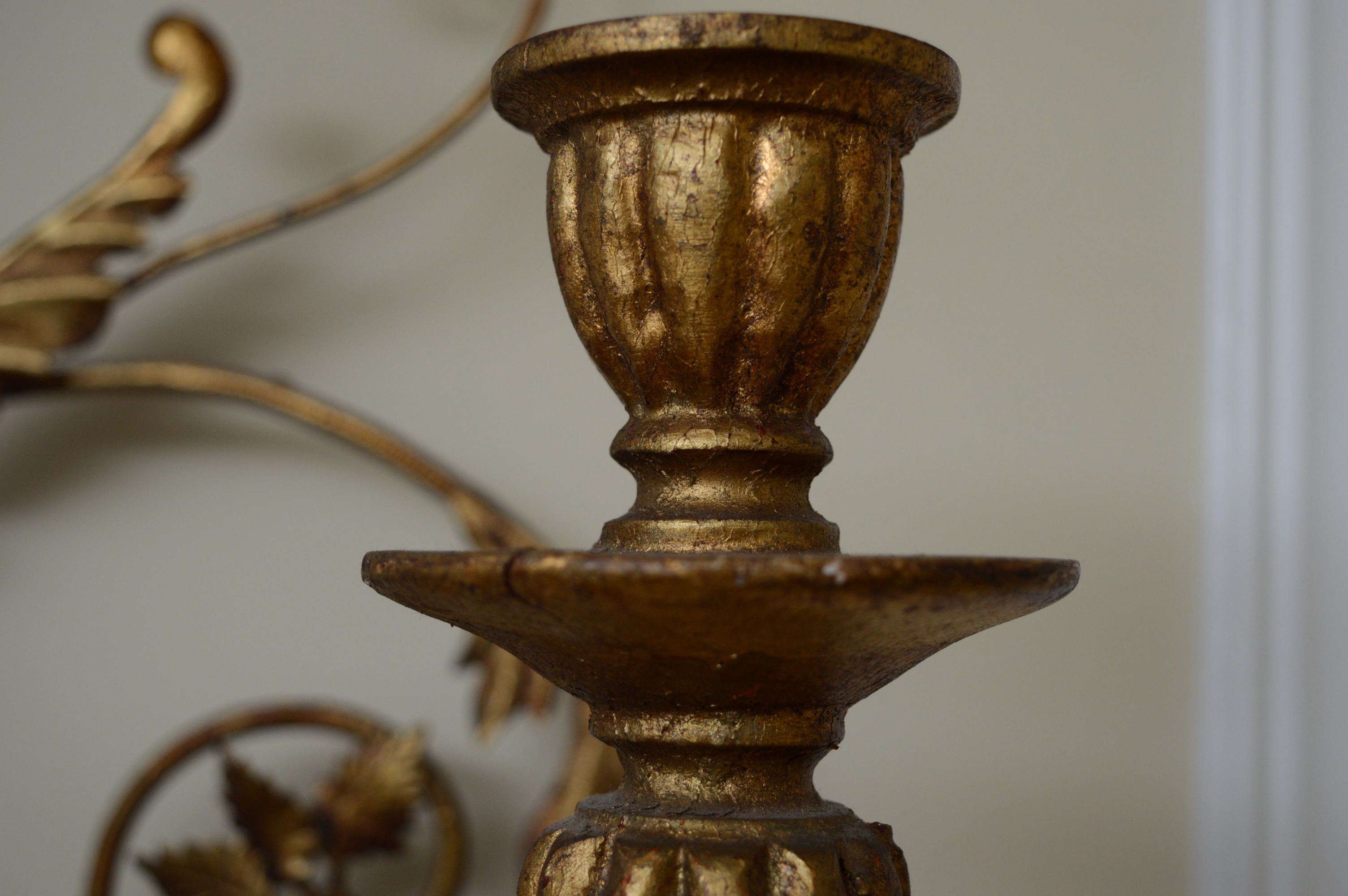 Pair of Mid Century Metal Wall Candelabra