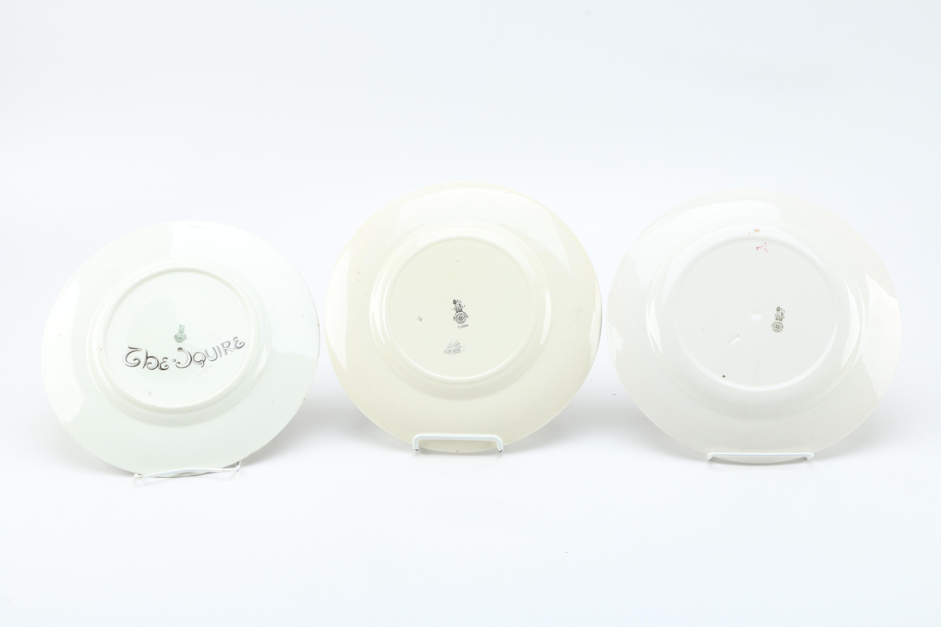 Antique Royal Doulton Decorative Plates including "The Squire"