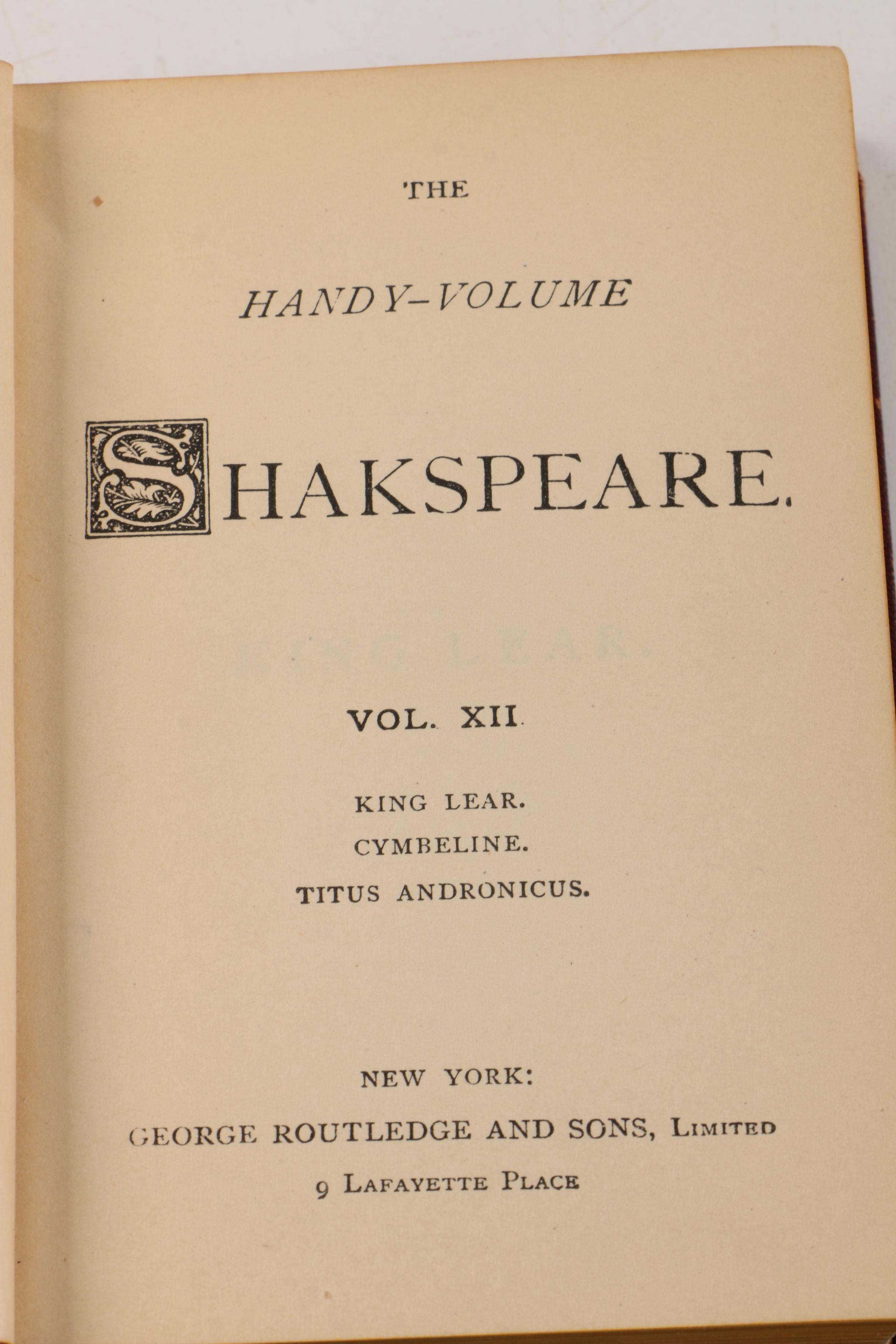 Assorted William Shakespeare and George Eliot Books