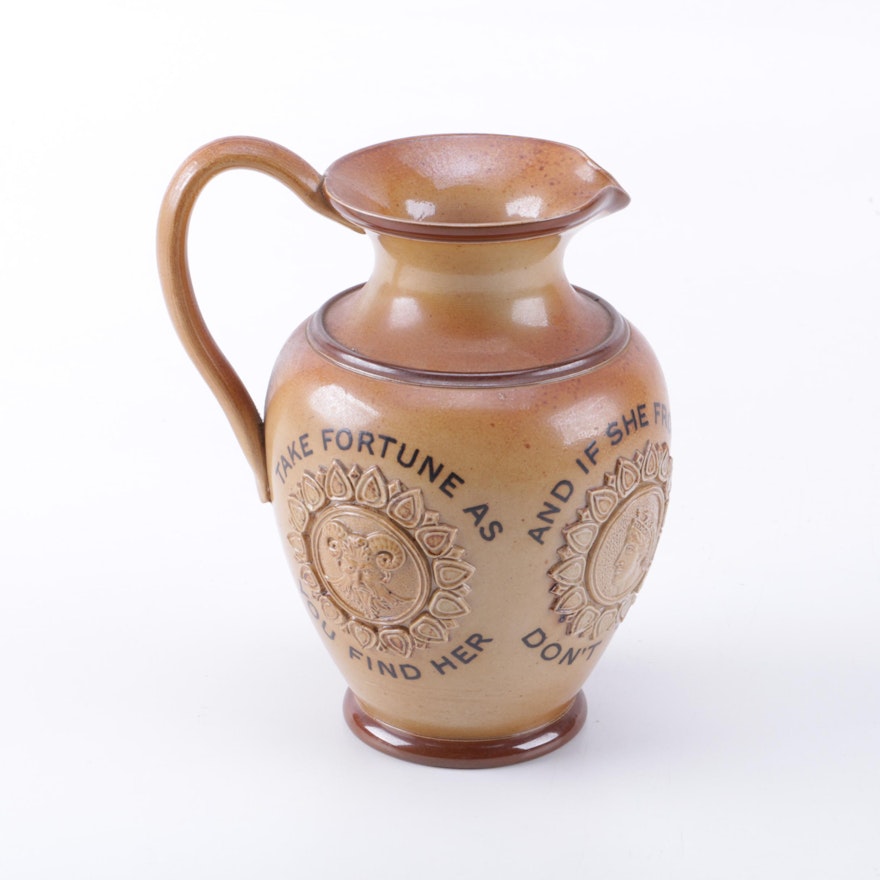 Royal Doulton Lambeth Pottery Ale Pitcher